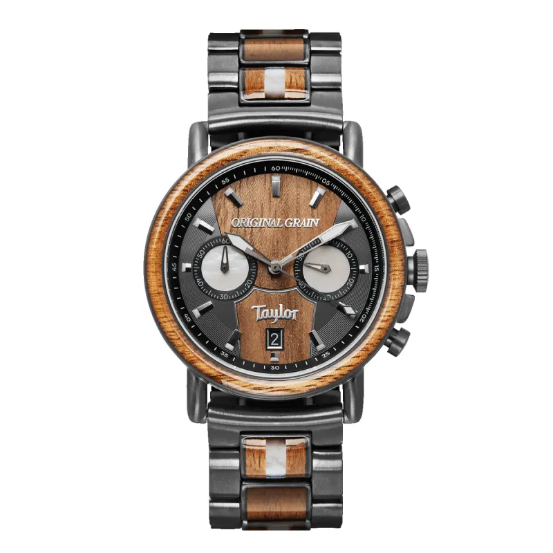 Taylor Guitars Koa Gunmetal Chrono 44mm sold by Original Grain