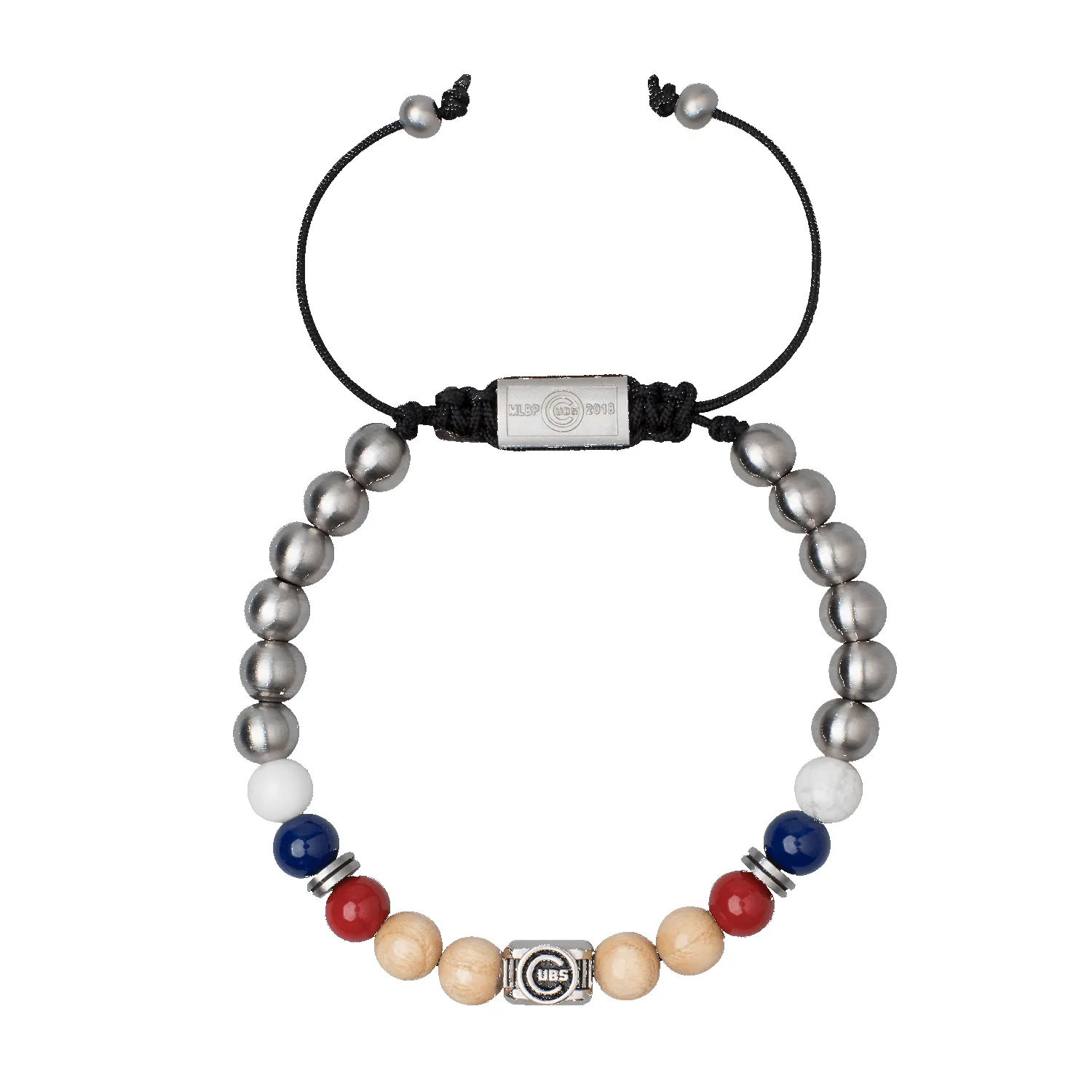 Chicago Cubs Square Macrame Bracelet 8mm sold by Original Grain product image thumbnail 3