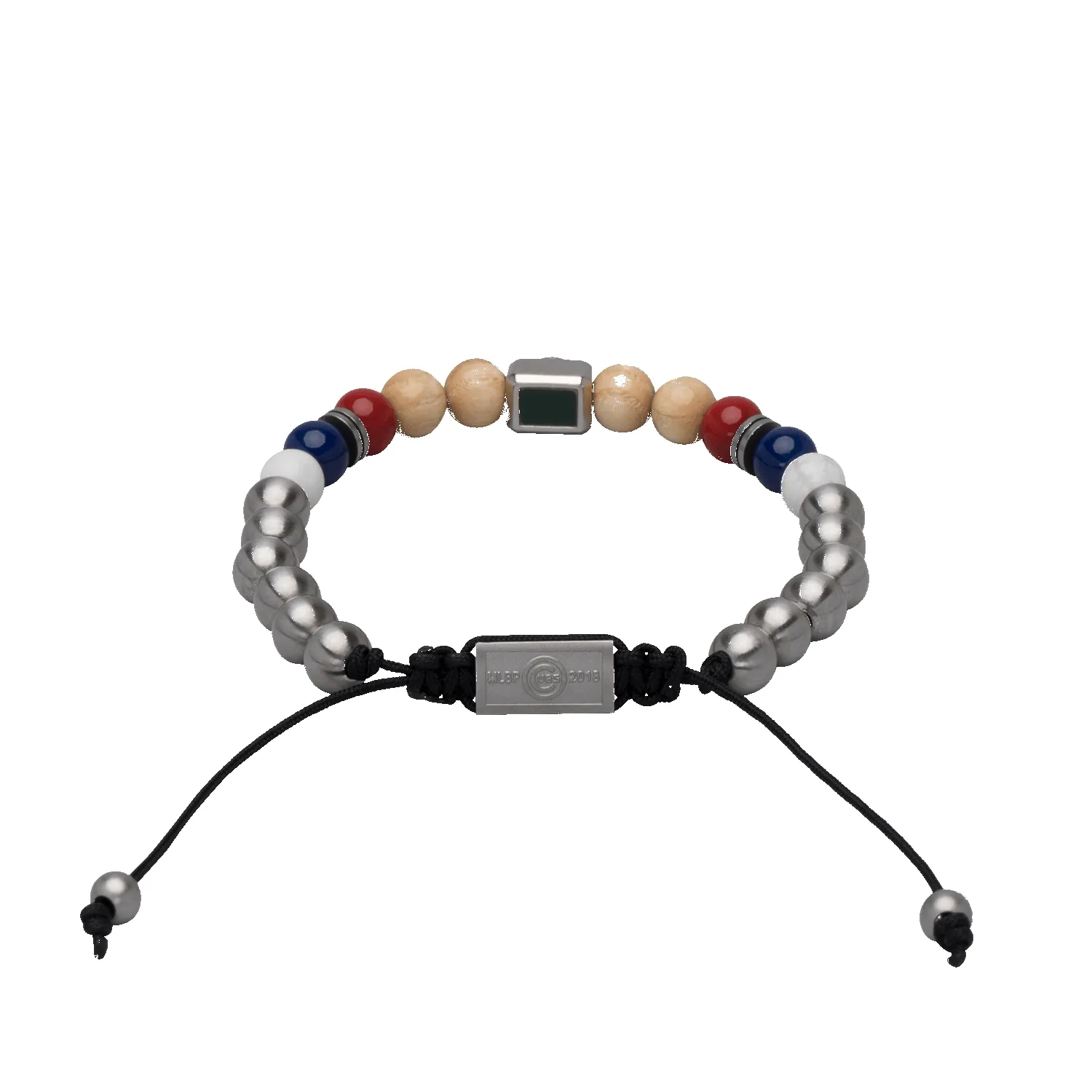 Chicago Cubs Square Macrame Bracelet 8mm sold by Original Grain product image thumbnail 2