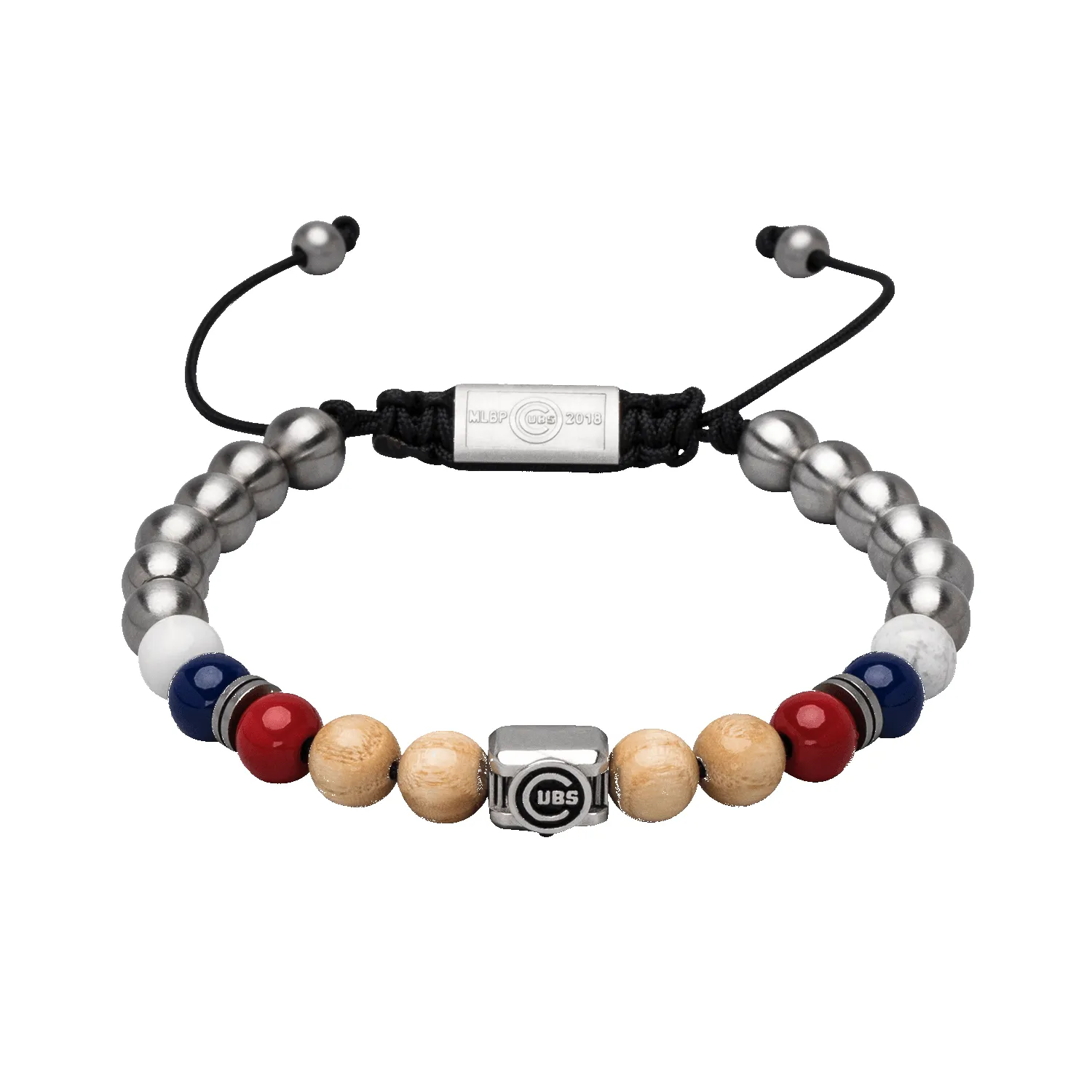 Chicago Cubs Square Macrame Bracelet 8mm sold by Original Grain