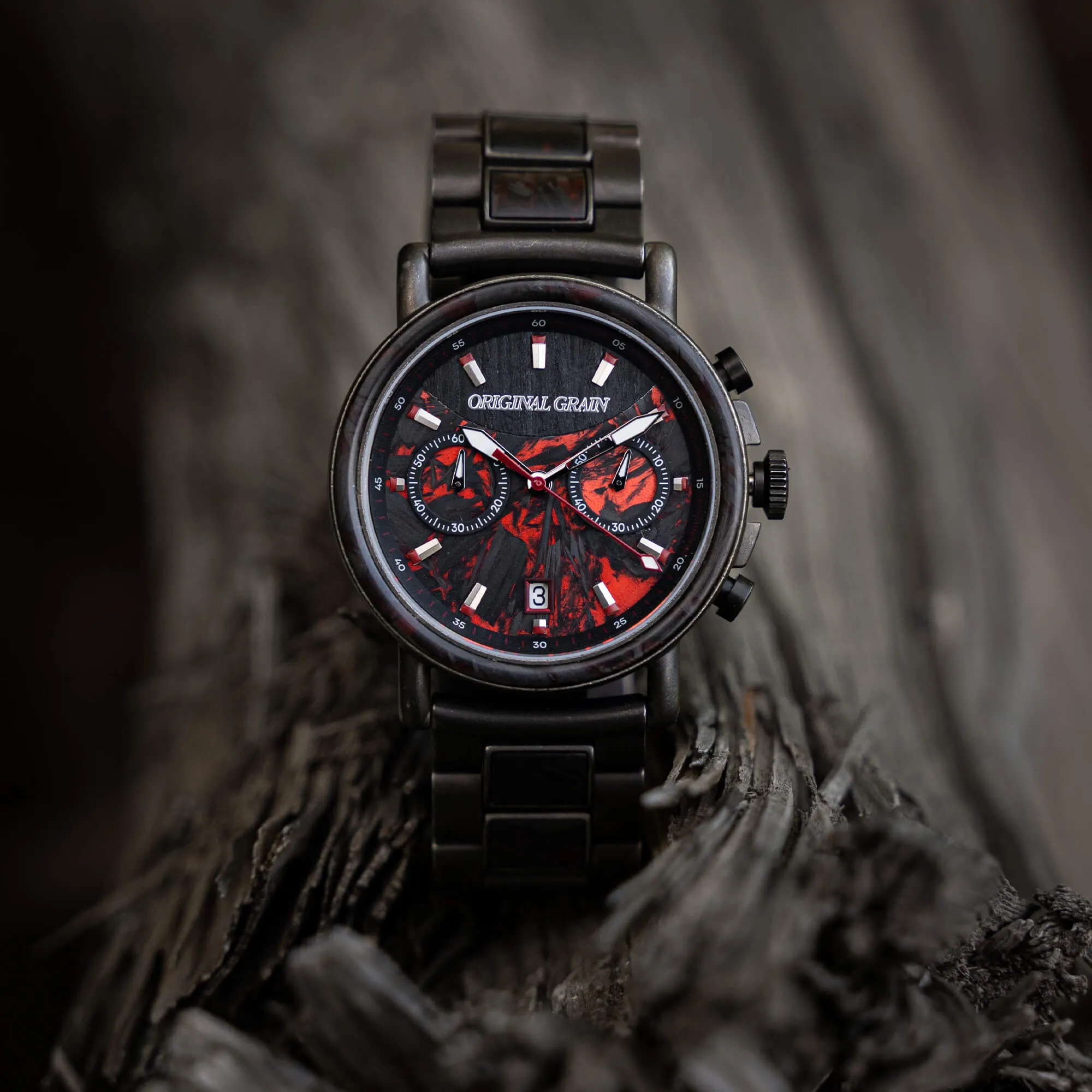 Forest Fire Red Chrono 44mm sold by Original Grain product image thumbnail 5