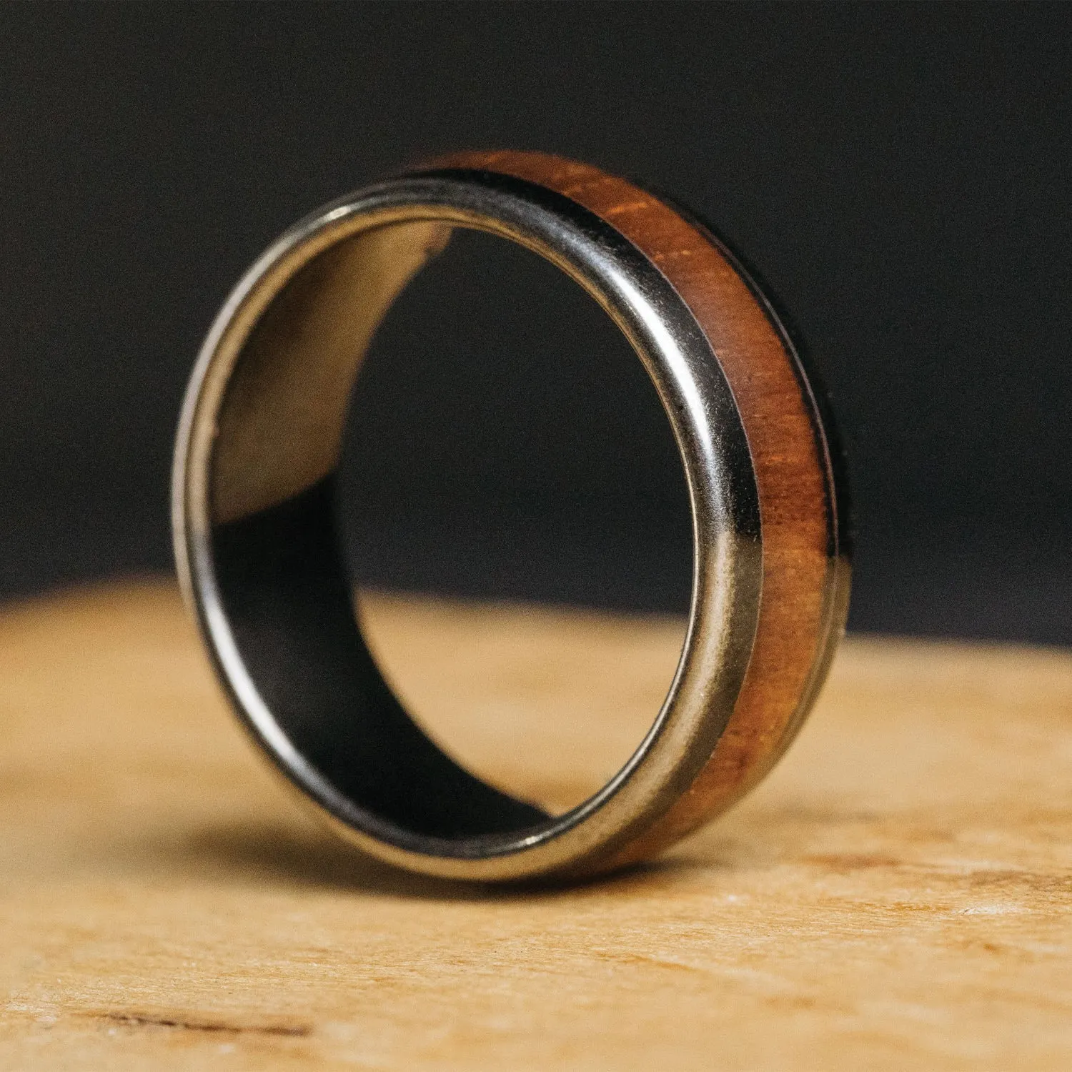 Koa Stonewashed Single Barrel Ring sold by Original Grain product image thumbnail 4