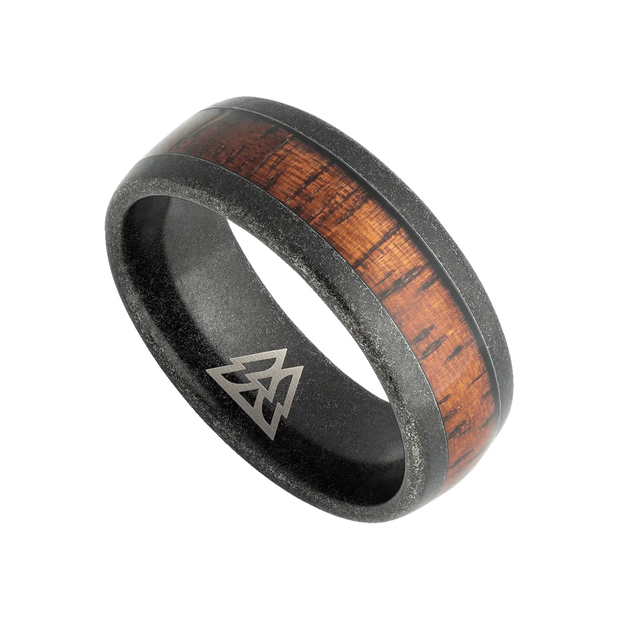 Koa Stonewashed Single Barrel Ring sold by Original Grain