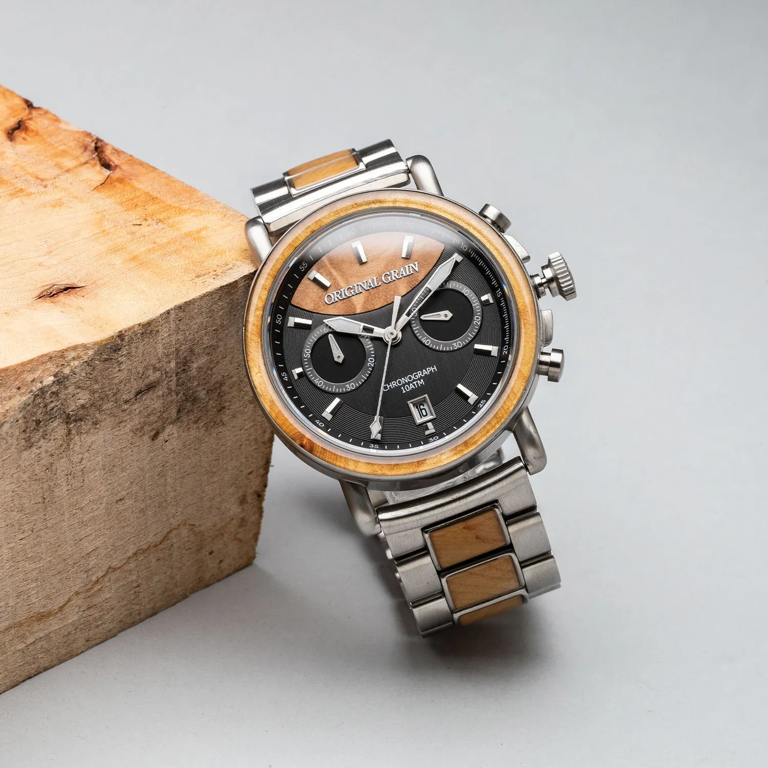 Burlwood Chrono + Whiskey Brown Sunglass Gift Kit sold by Original Grain product image thumbnail 4