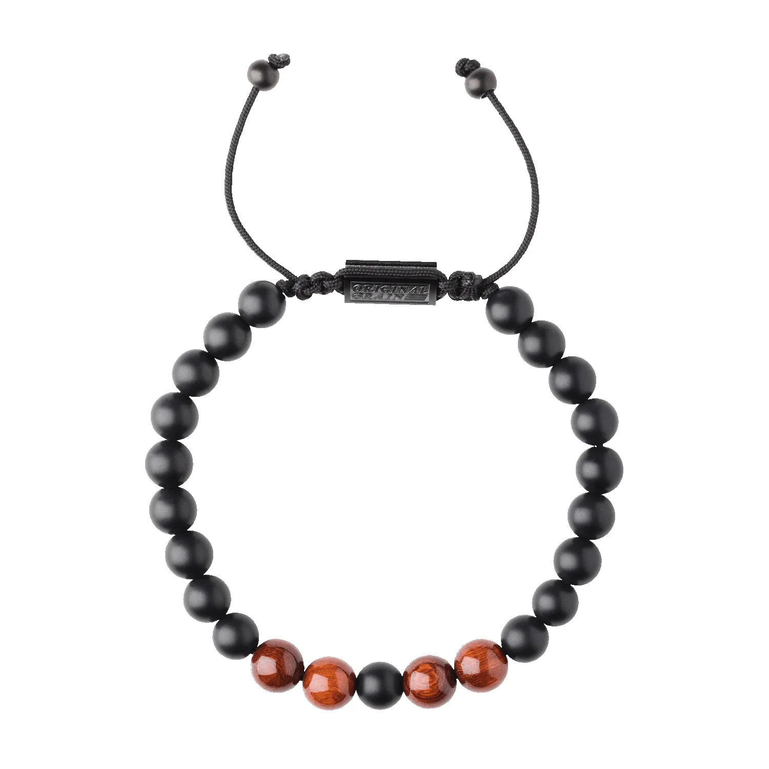 Rosewood Black Onyx Macrame Bracelet 8mm sold by Original Grain product image thumbnail 3