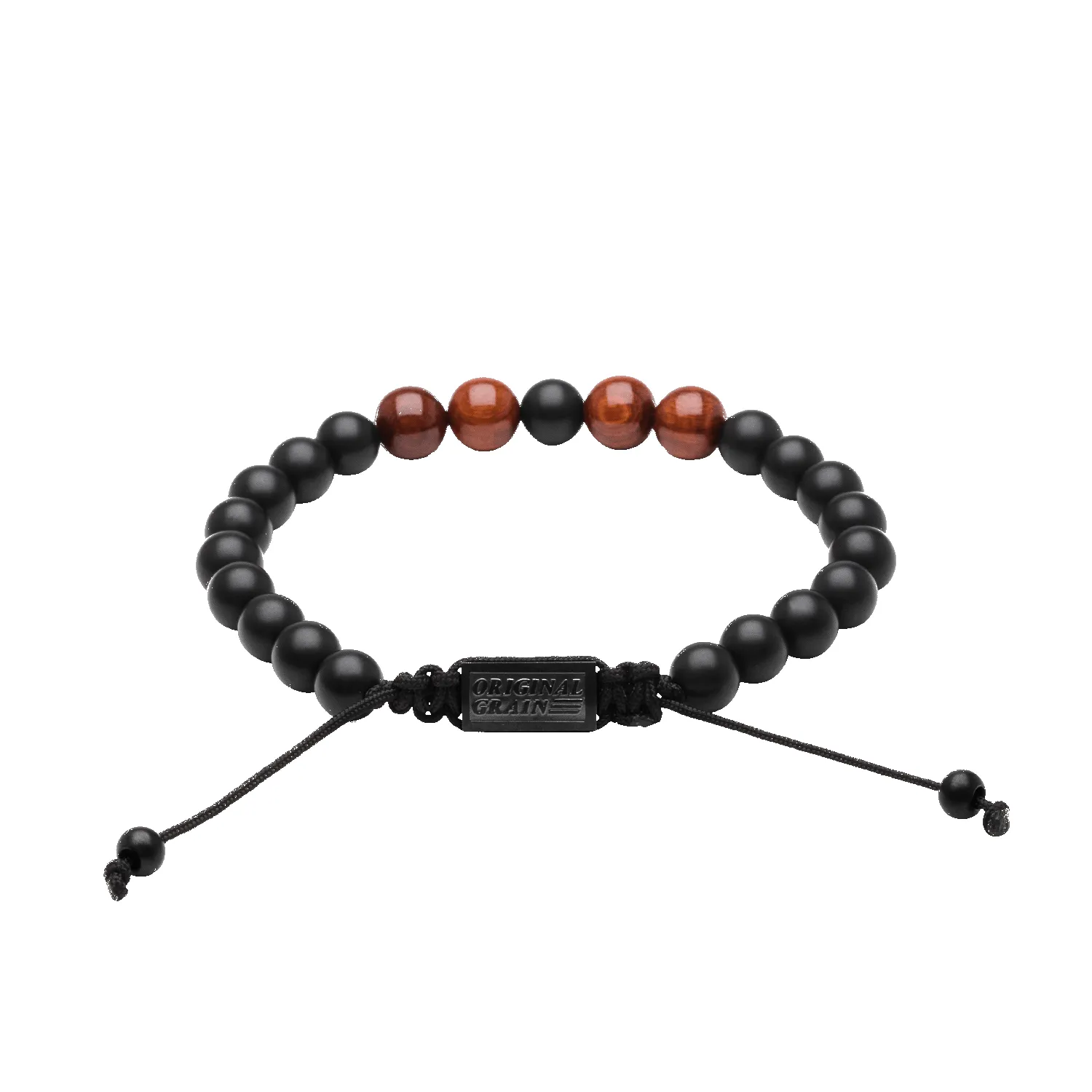 Rosewood Black Onyx Macrame Bracelet 8mm sold by Original Grain product image thumbnail 2
