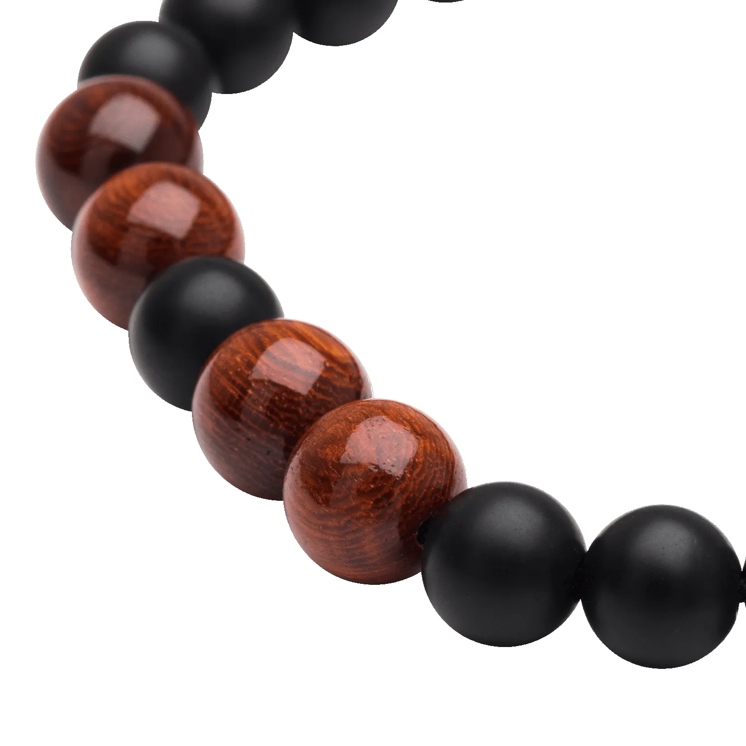 Rosewood Black Onyx Macrame Bracelet 8mm sold by Original Grain product image thumbnail 4
