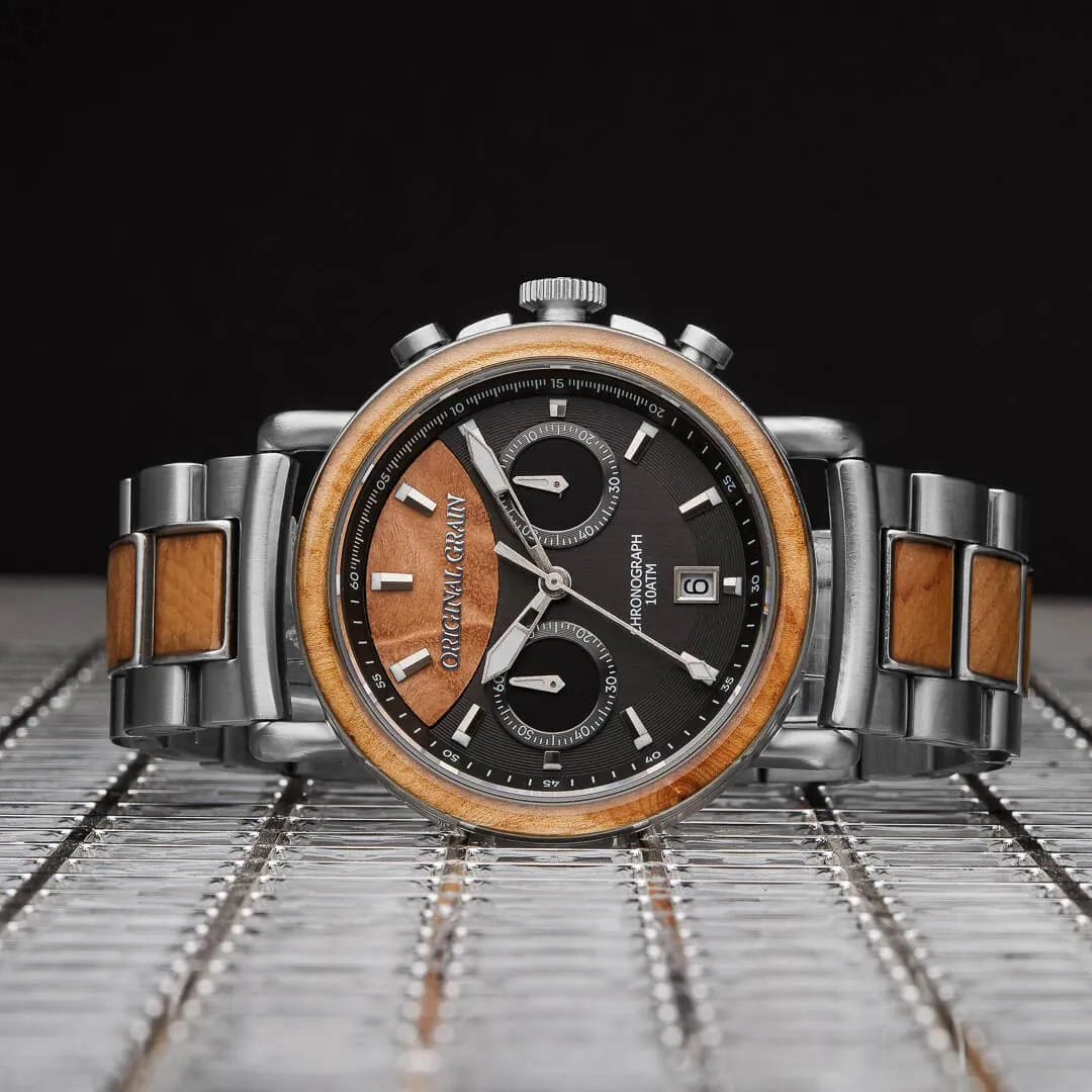 Burlwood Silver Chrono 44mm sold by Original Grain product image thumbnail 2