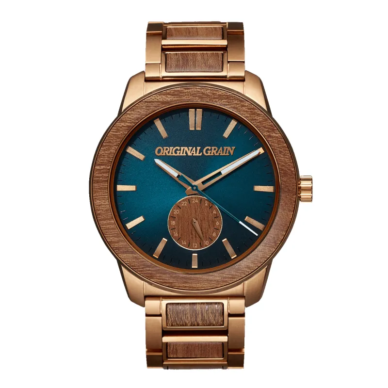 Sapele Teal Dial Bronze Barrel 46mm sold by Original Grain