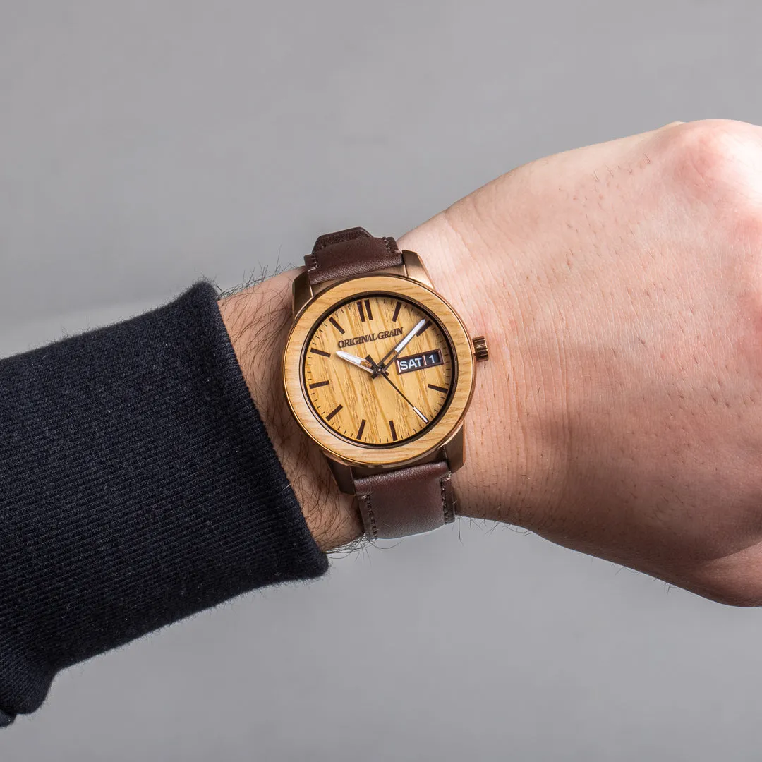 Whiskey Espresso Leather Barrel 42mm sold by Original Grain product image thumbnail 3