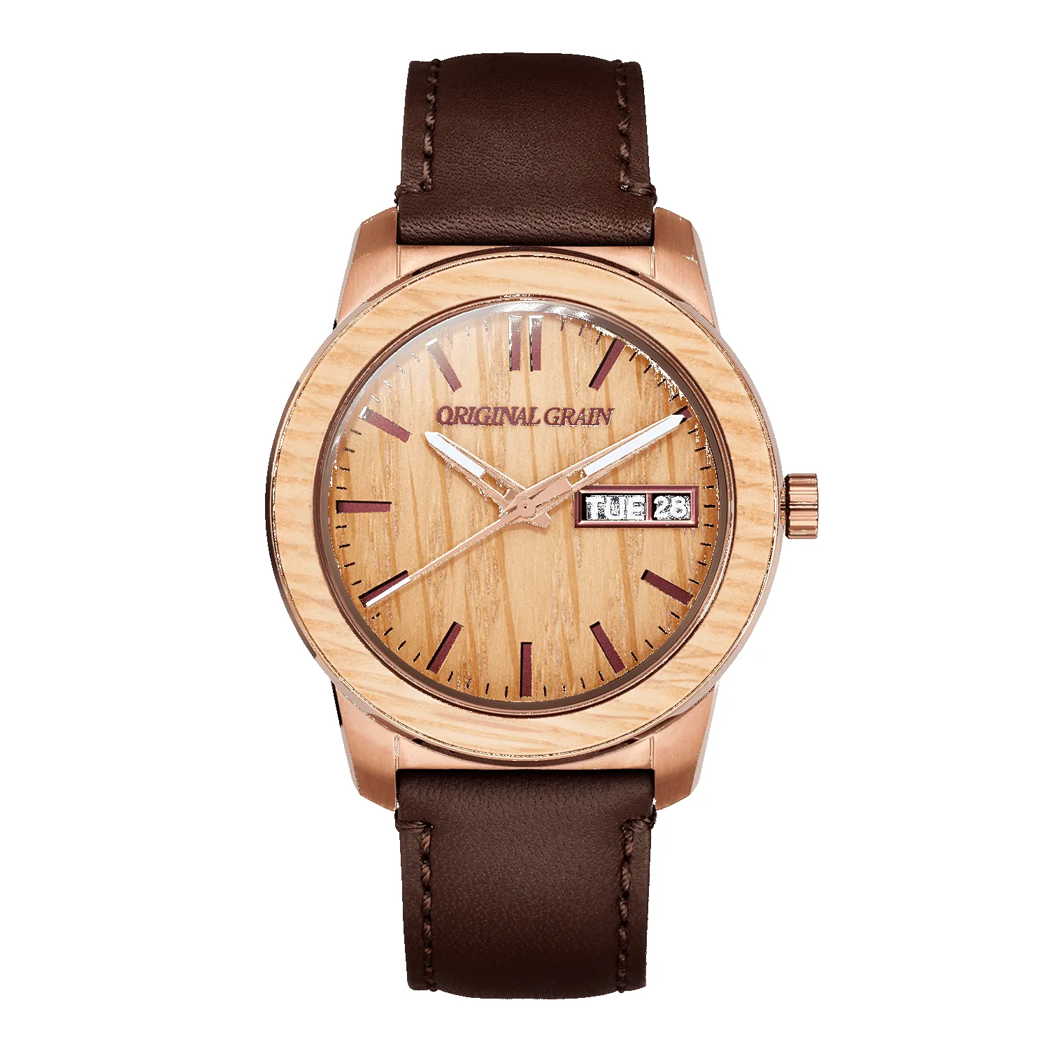 Whiskey Espresso Leather Barrel 42mm sold by Original Grain
