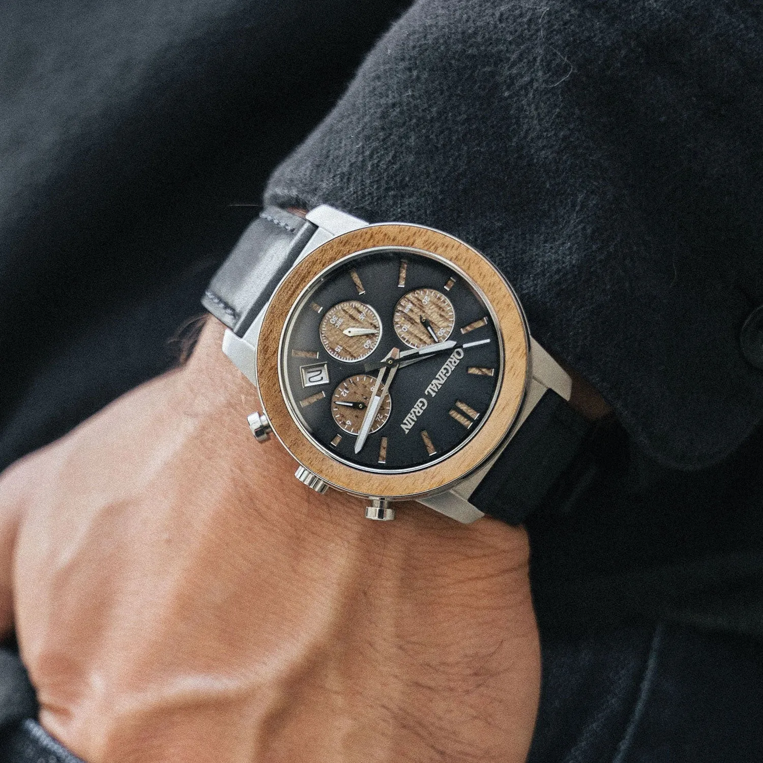 Koa Navy Barrel Chrono 42mm sold by Original Grain product image thumbnail 3