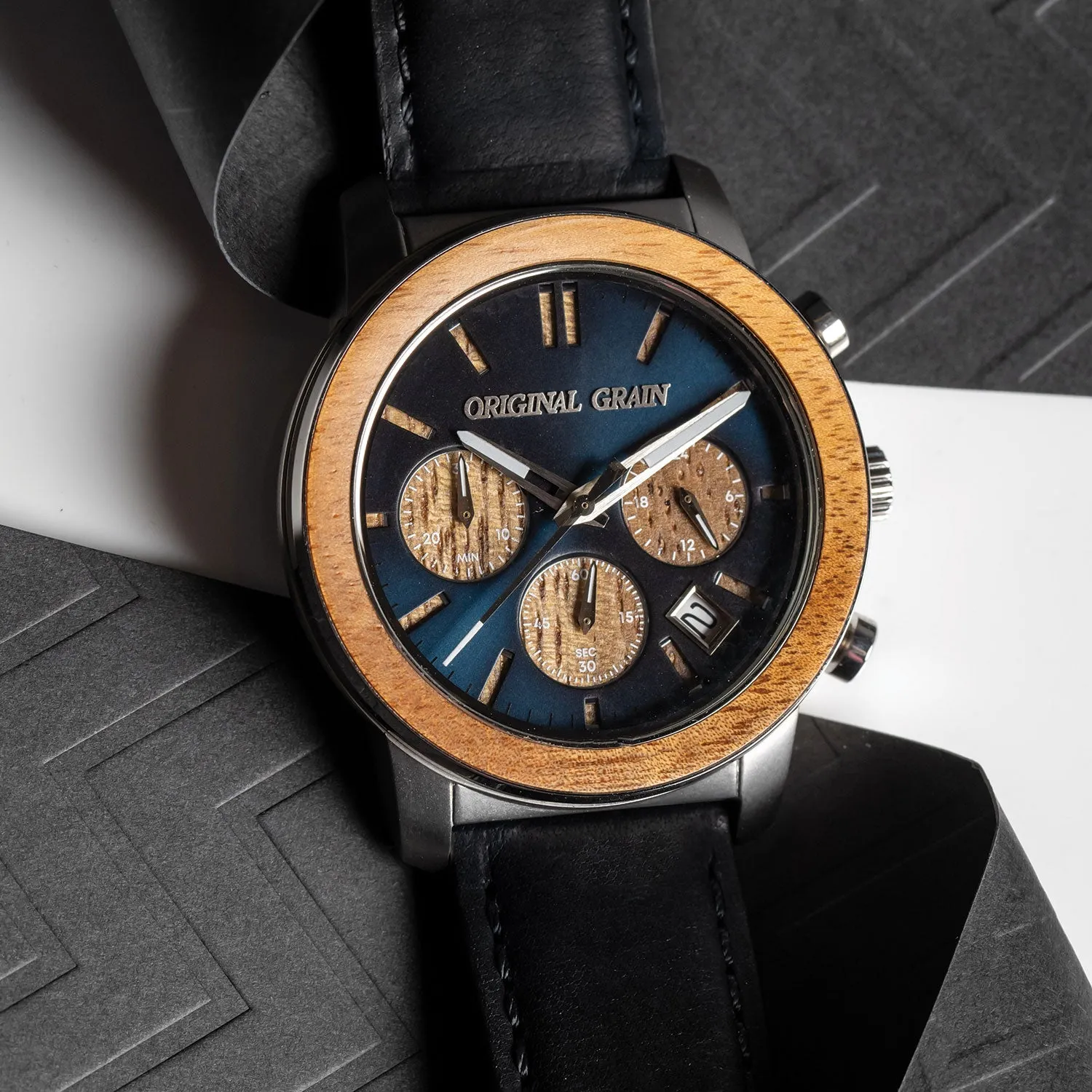 Koa Navy Barrel Chrono 42mm sold by Original Grain product image thumbnail 5