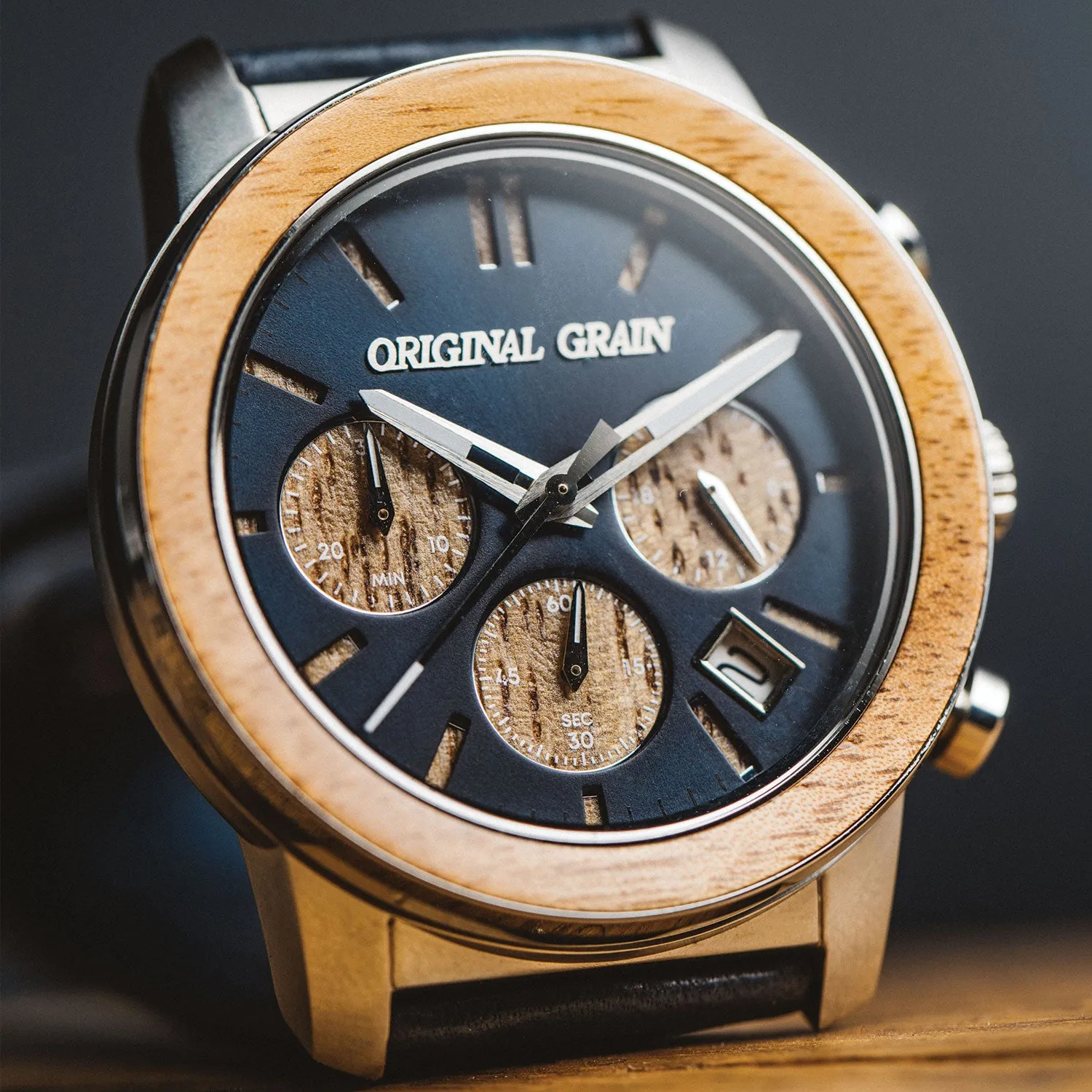 Koa Navy Barrel Chrono 42mm sold by Original Grain product image thumbnail 2