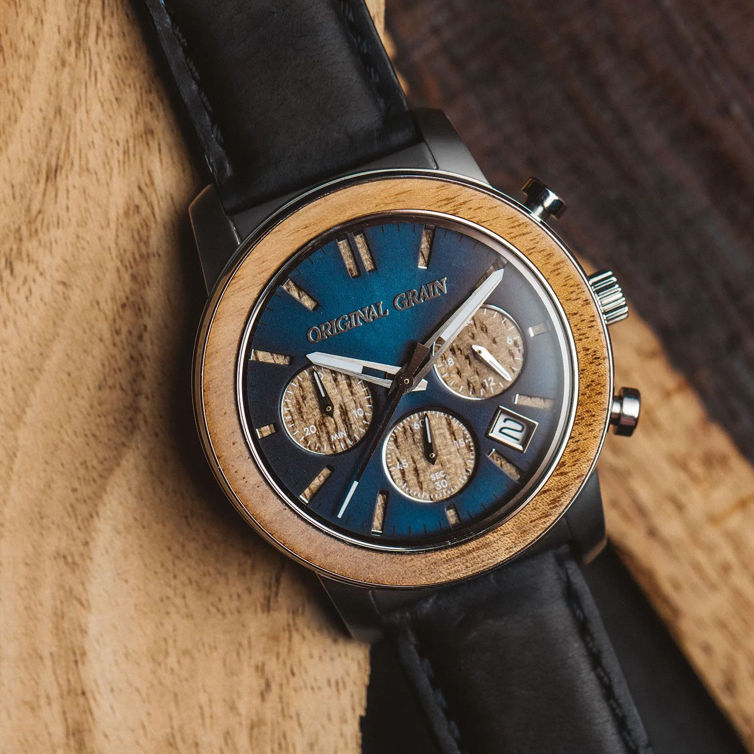 Koa Navy Barrel Chrono 42mm sold by Original Grain product image thumbnail 4