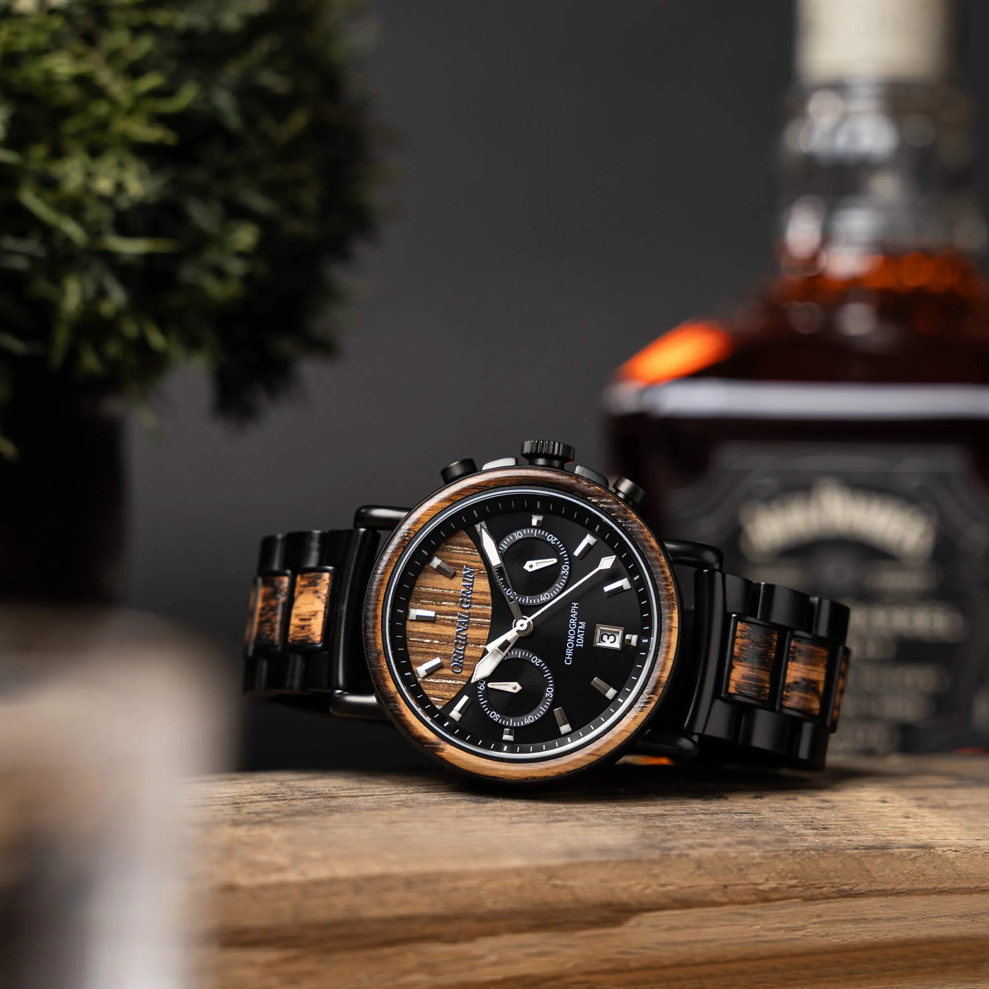Charred Whiskey Black Dial Chrono 44mm sold by Original Grain product image thumbnail 4