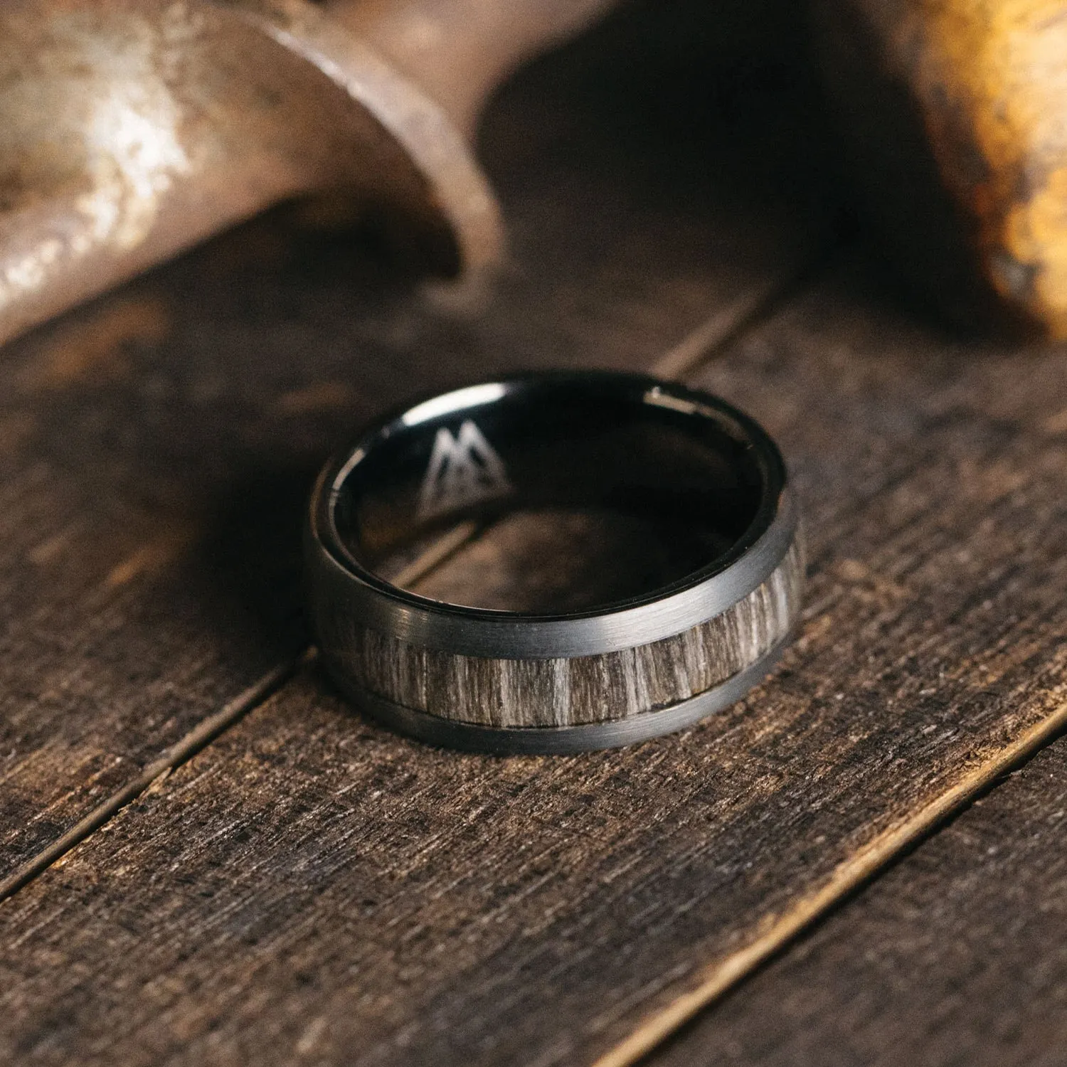 Military Gunmetal Single Barrel Ring sold by Original Grain product image thumbnail 3