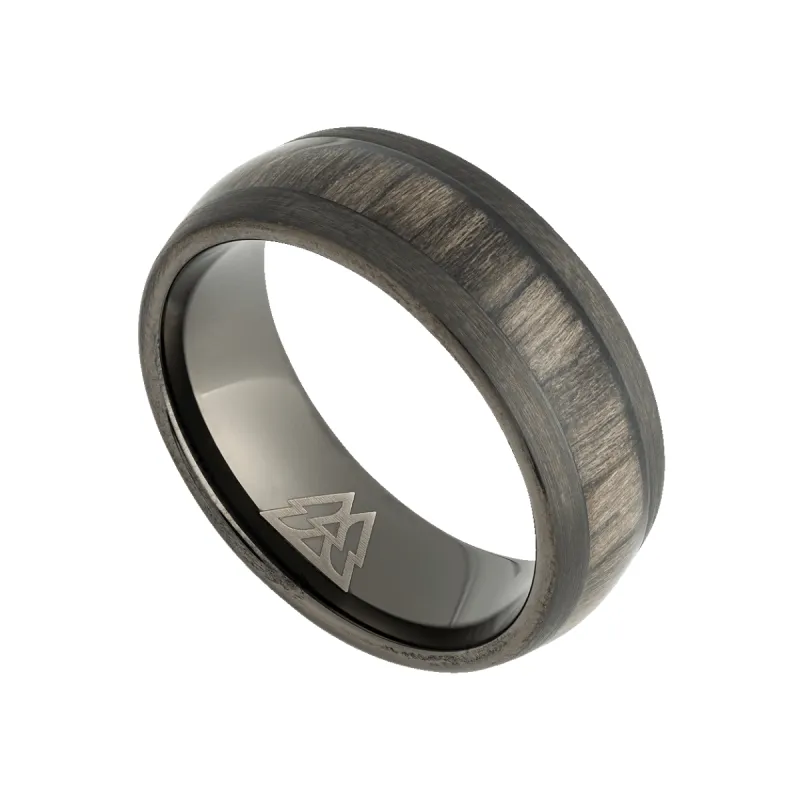 Military Gunmetal Single Barrel Ring sold by Original Grain