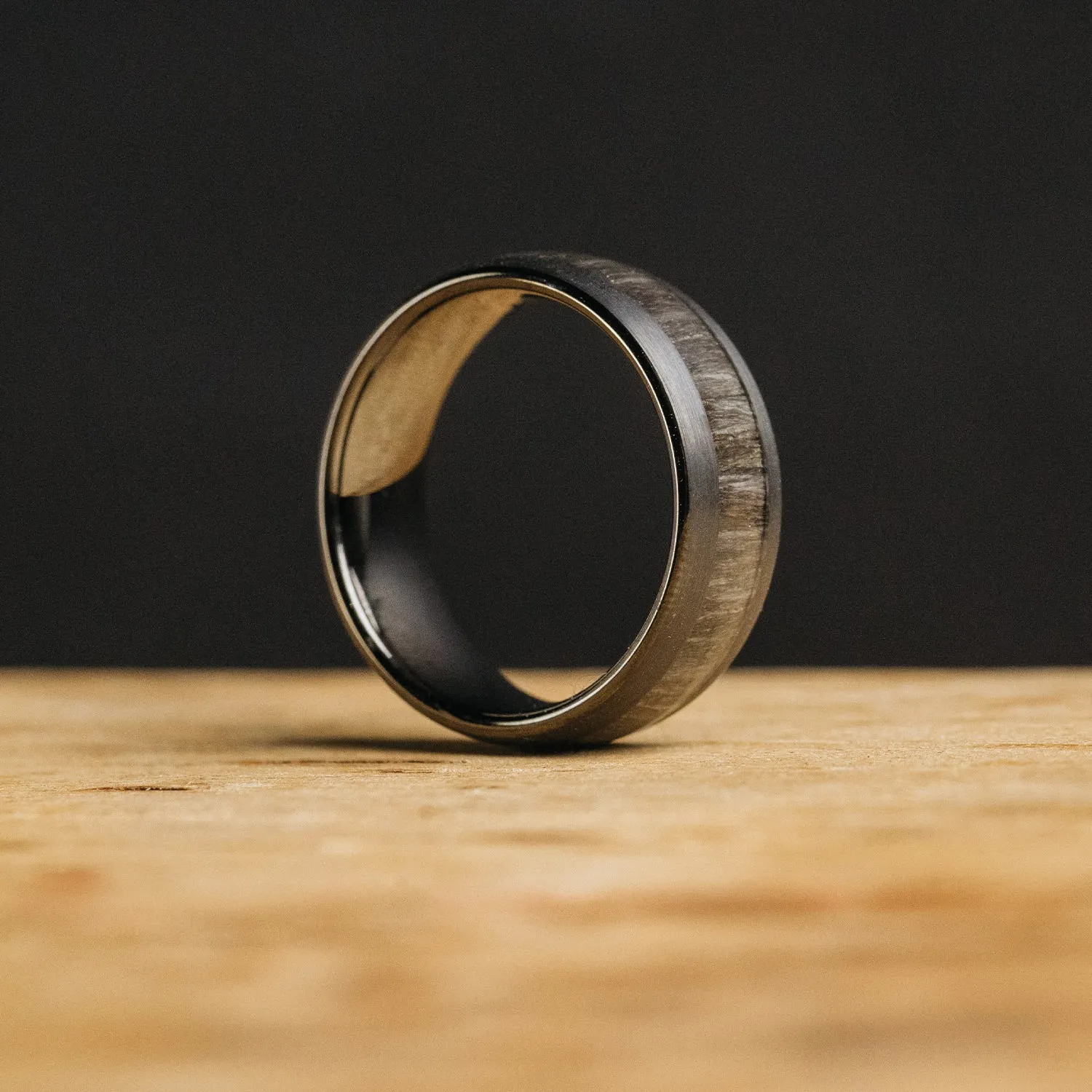 Military Gunmetal Single Barrel Ring sold by Original Grain product image thumbnail 5
