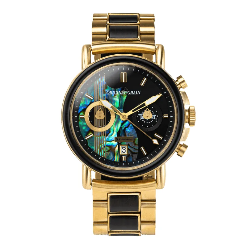Taylor Guitars 50 Year Ebony Gold Chrono 44mm sold by Original Grain