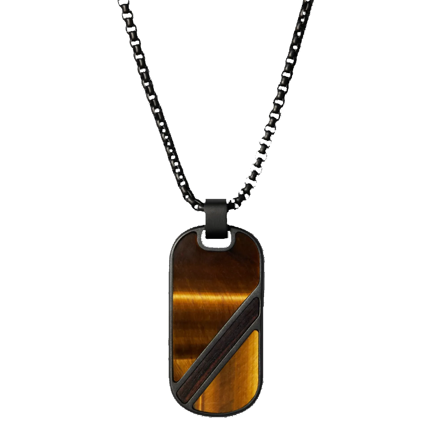 Tigers Eye Blackwood Pendant Necklace sold by Original Grain