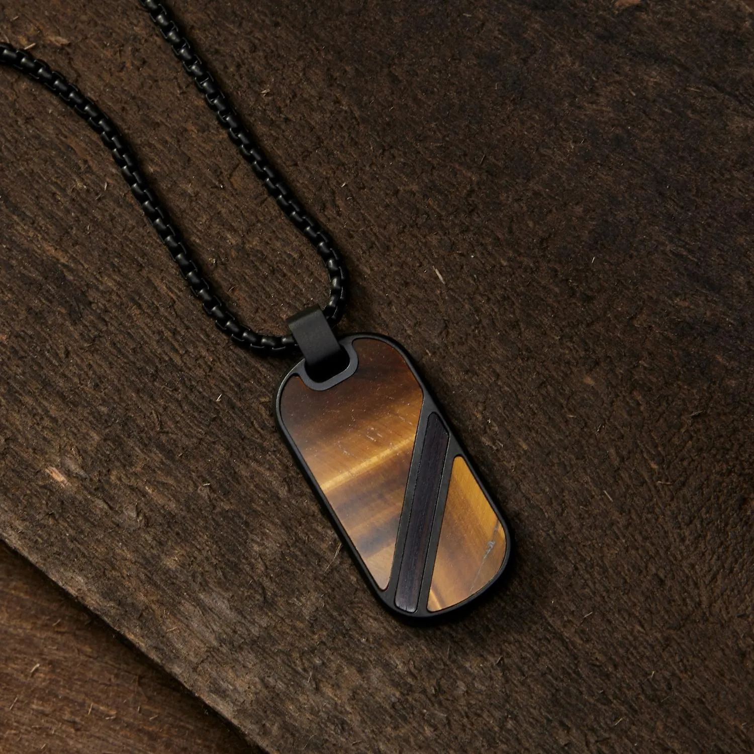 Tigers Eye Blackwood Pendant Necklace sold by Original Grain product image thumbnail 2