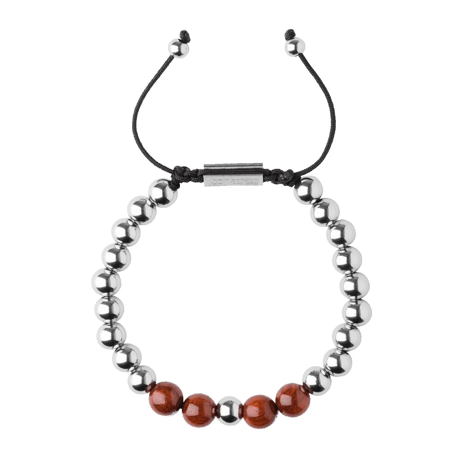 Rosewood Chrome Macrame Bracelet 8mm sold by Original Grain product image thumbnail 3