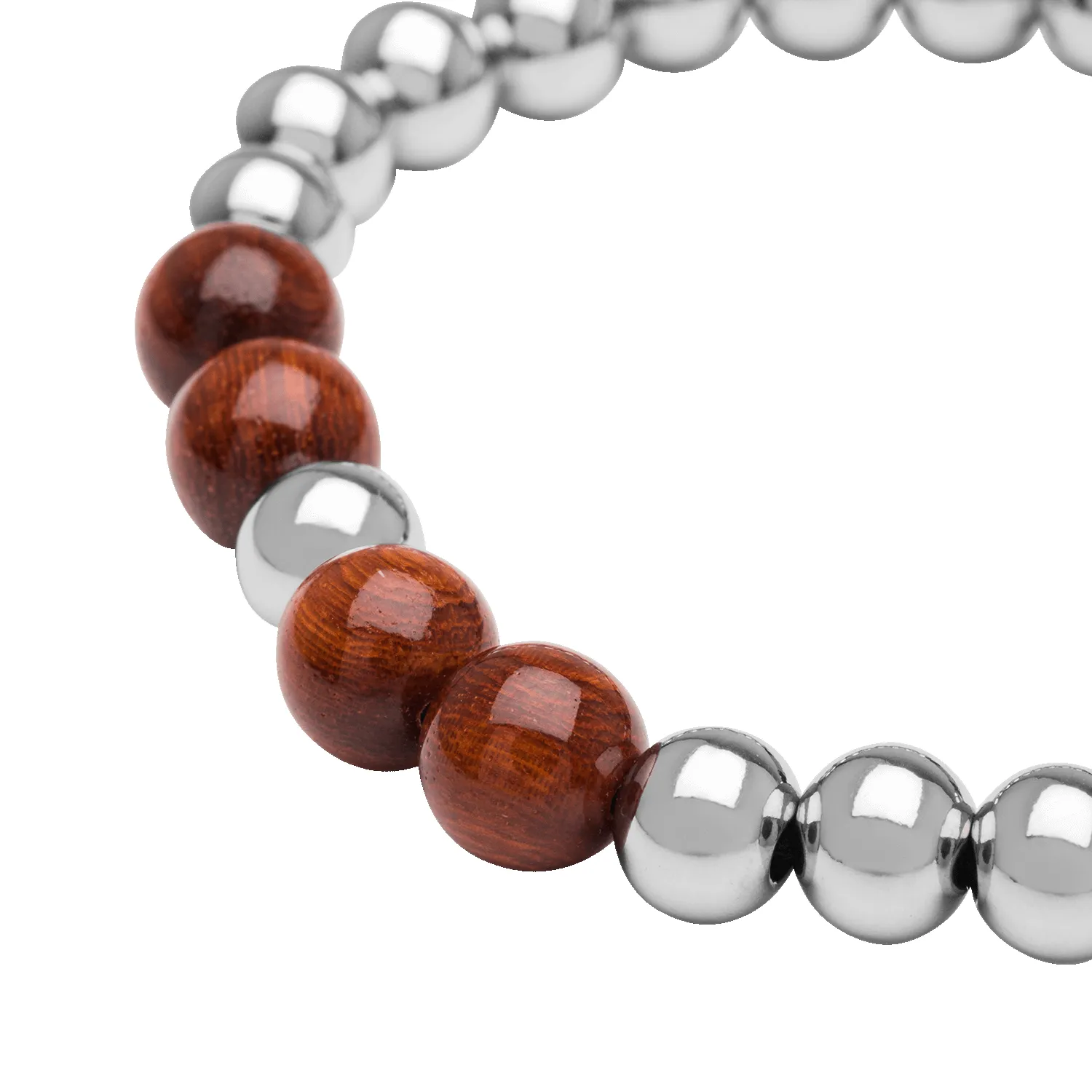 Rosewood Chrome Macrame Bracelet 8mm sold by Original Grain product image thumbnail 4