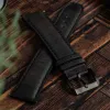 Charcoal Grey 21mm Leather Band sold by Original Grain