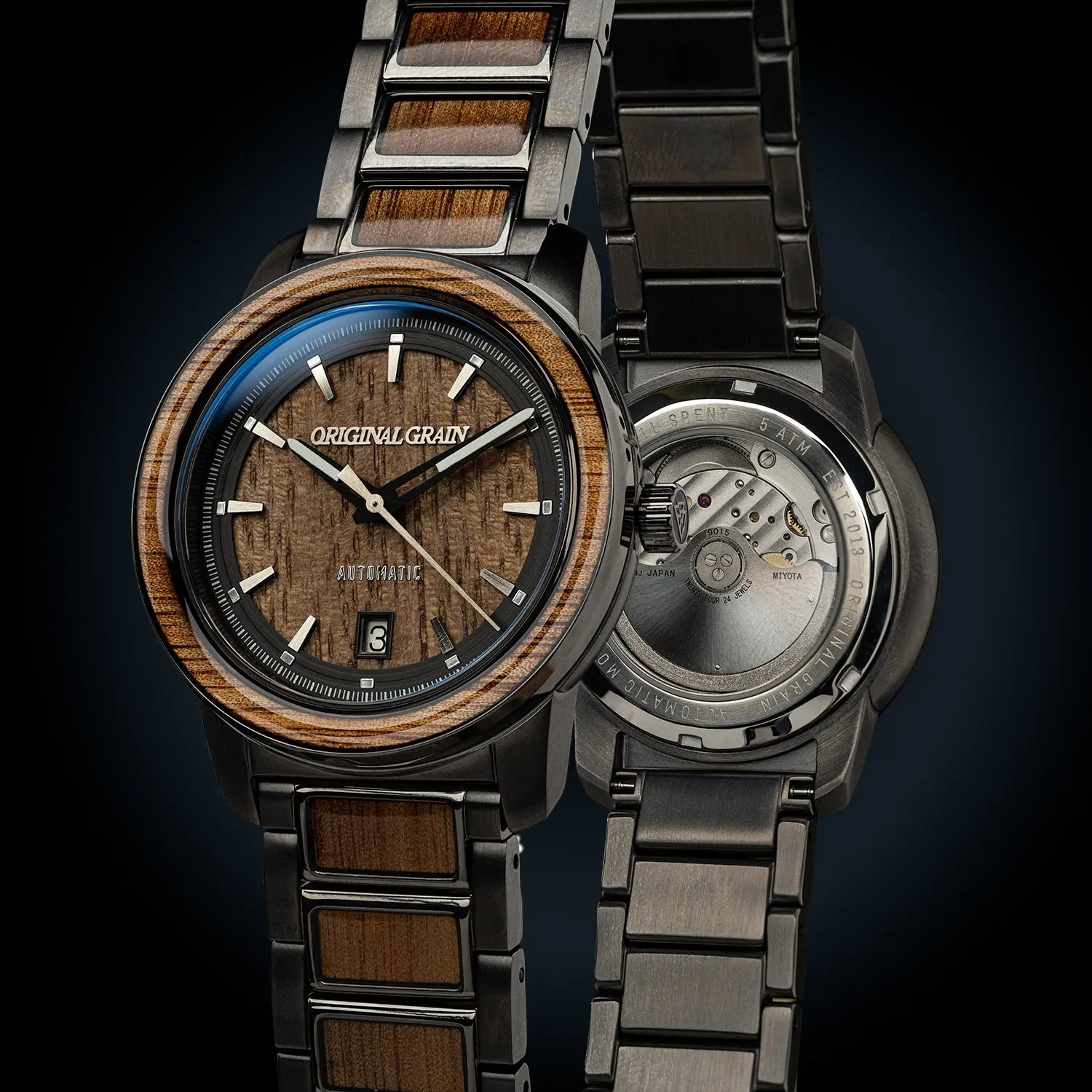 Koa Gunmetal Barrel Automatic 42mm sold by Original Grain product image thumbnail 5