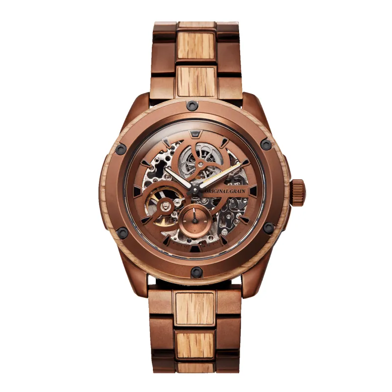 Whiskey Espresso Rugged Automatic 44mm sold by Original Grain