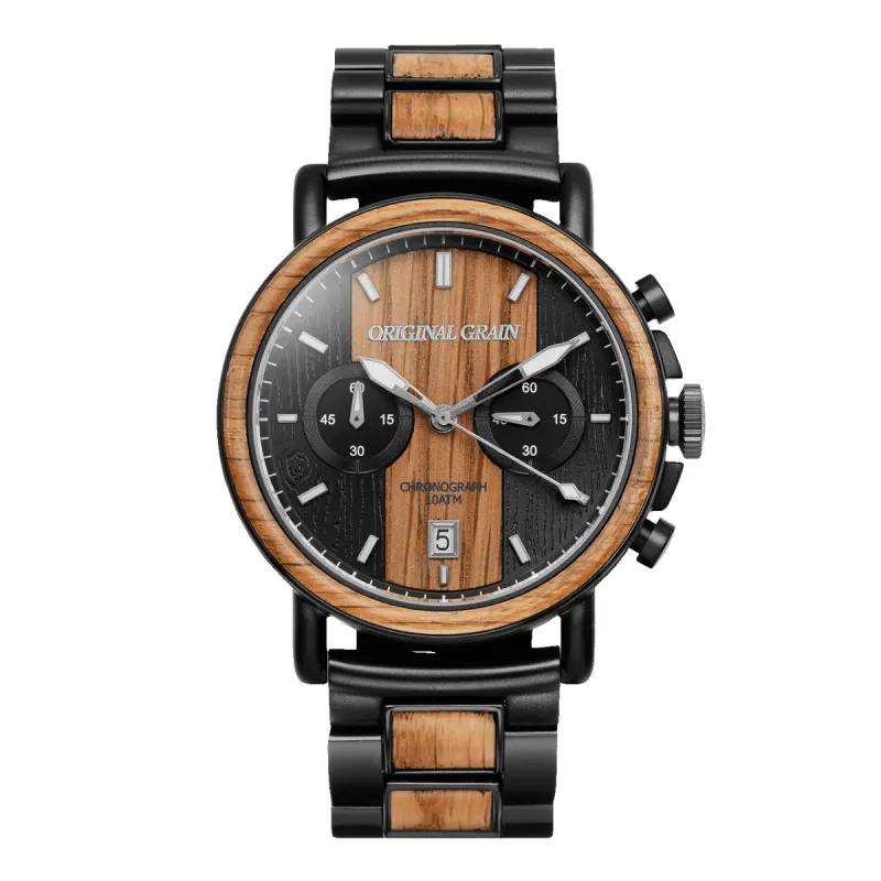 Whiskey Black Chrono 44mm sold by Original Grain