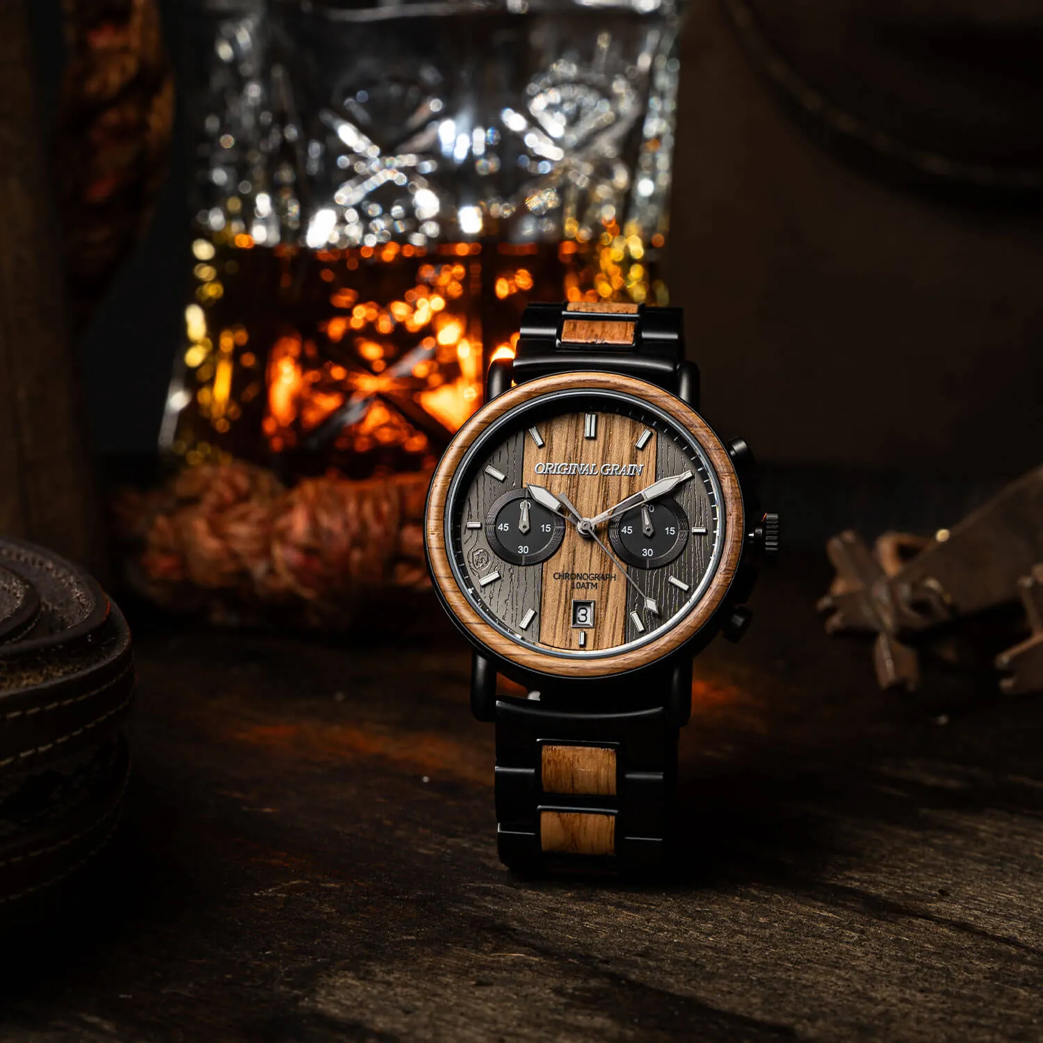 Whiskey Black Chrono 44mm sold by Original Grain product image thumbnail 2