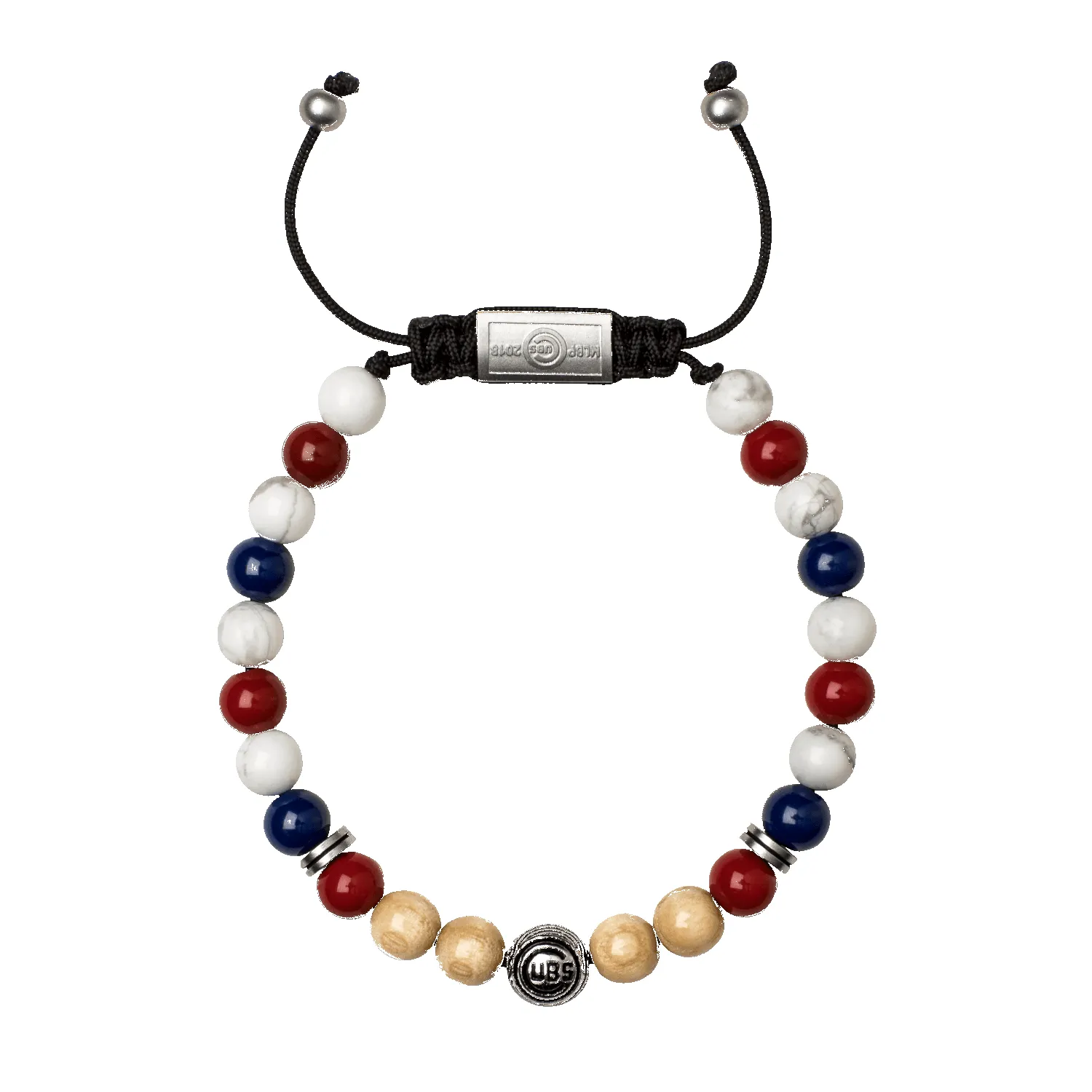 Chicago Cubs Round Macrame Bracelet 8mm sold by Original Grain product image thumbnail 3