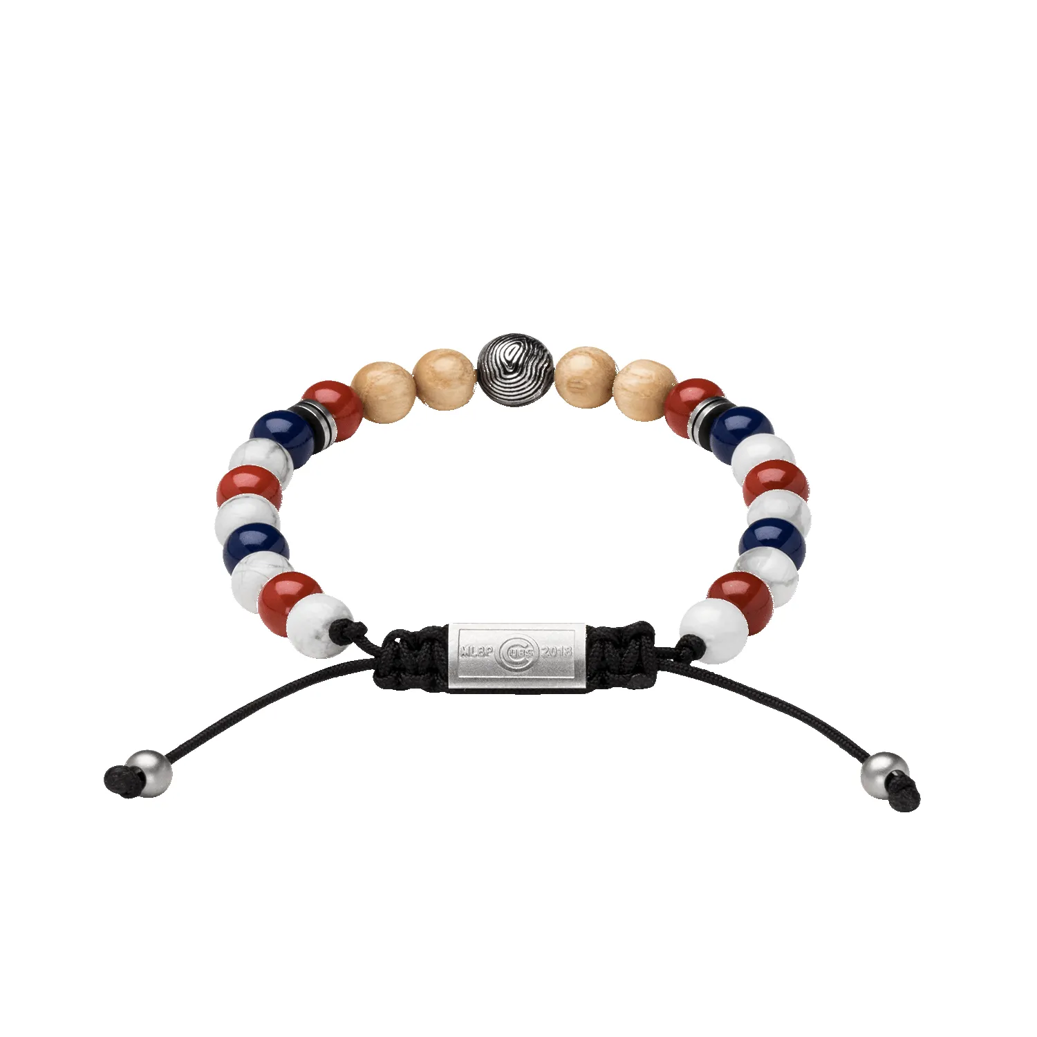 Chicago Cubs Round Macrame Bracelet 8mm sold by Original Grain product image thumbnail 2