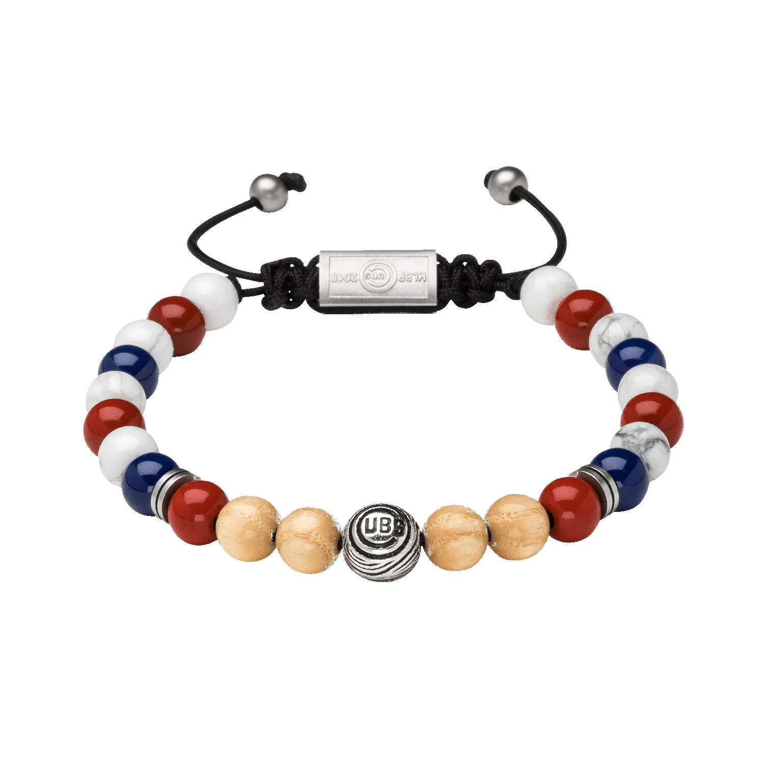 Chicago Cubs Round Macrame Bracelet 8mm sold by Original Grain