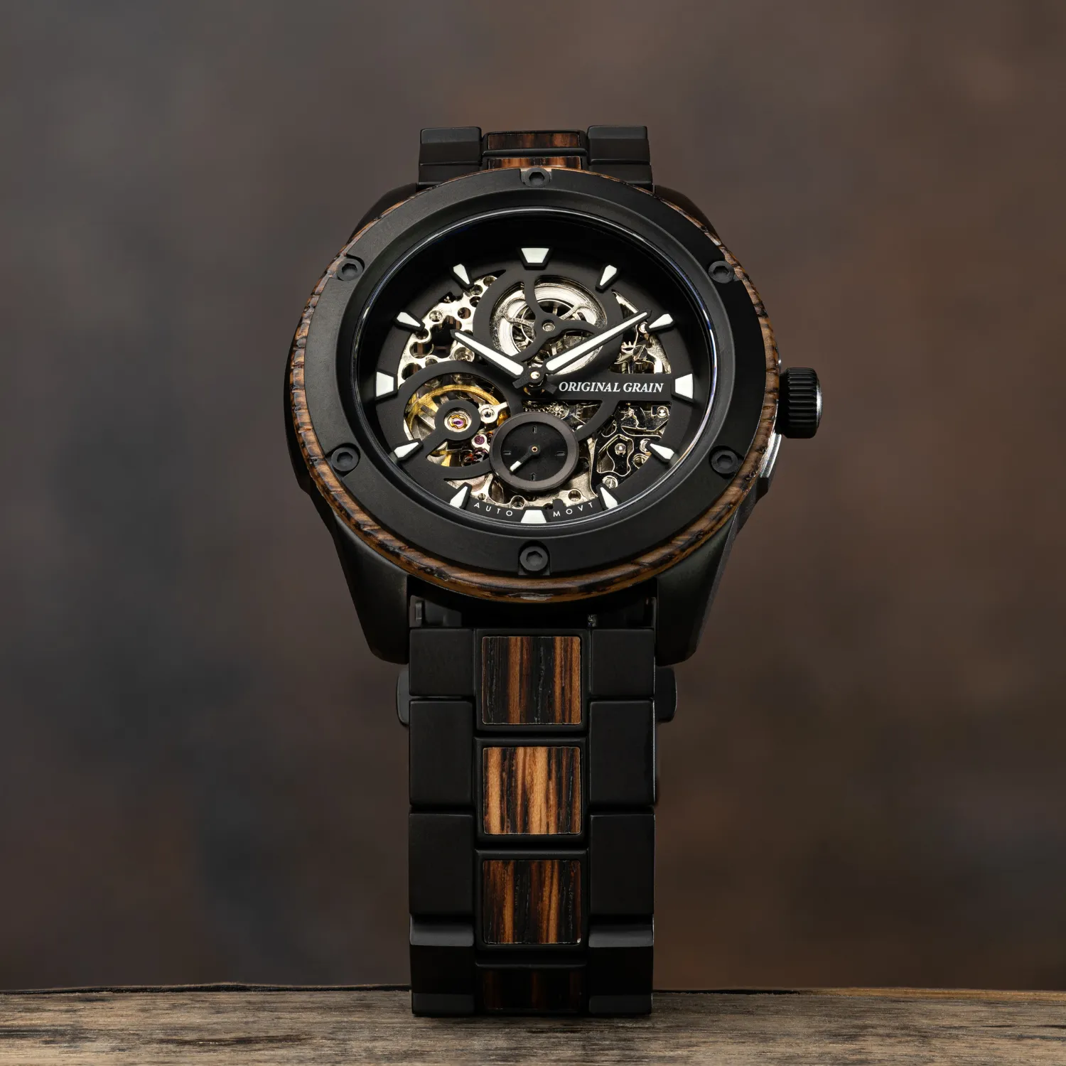 Whiskey Black Rugged Automatic 44mm sold by Original Grain product image thumbnail 3