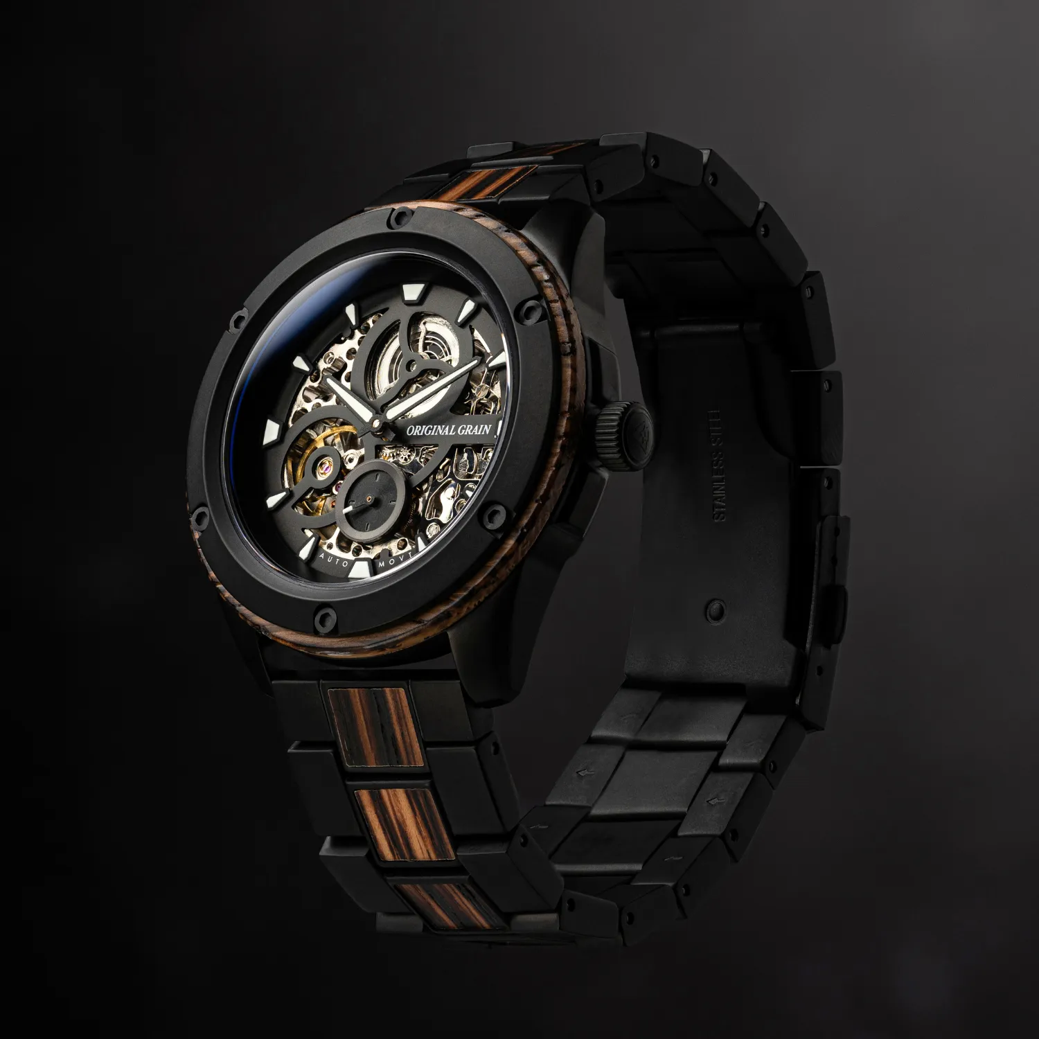 Whiskey Black Rugged Automatic 44mm sold by Original Grain product image thumbnail 4