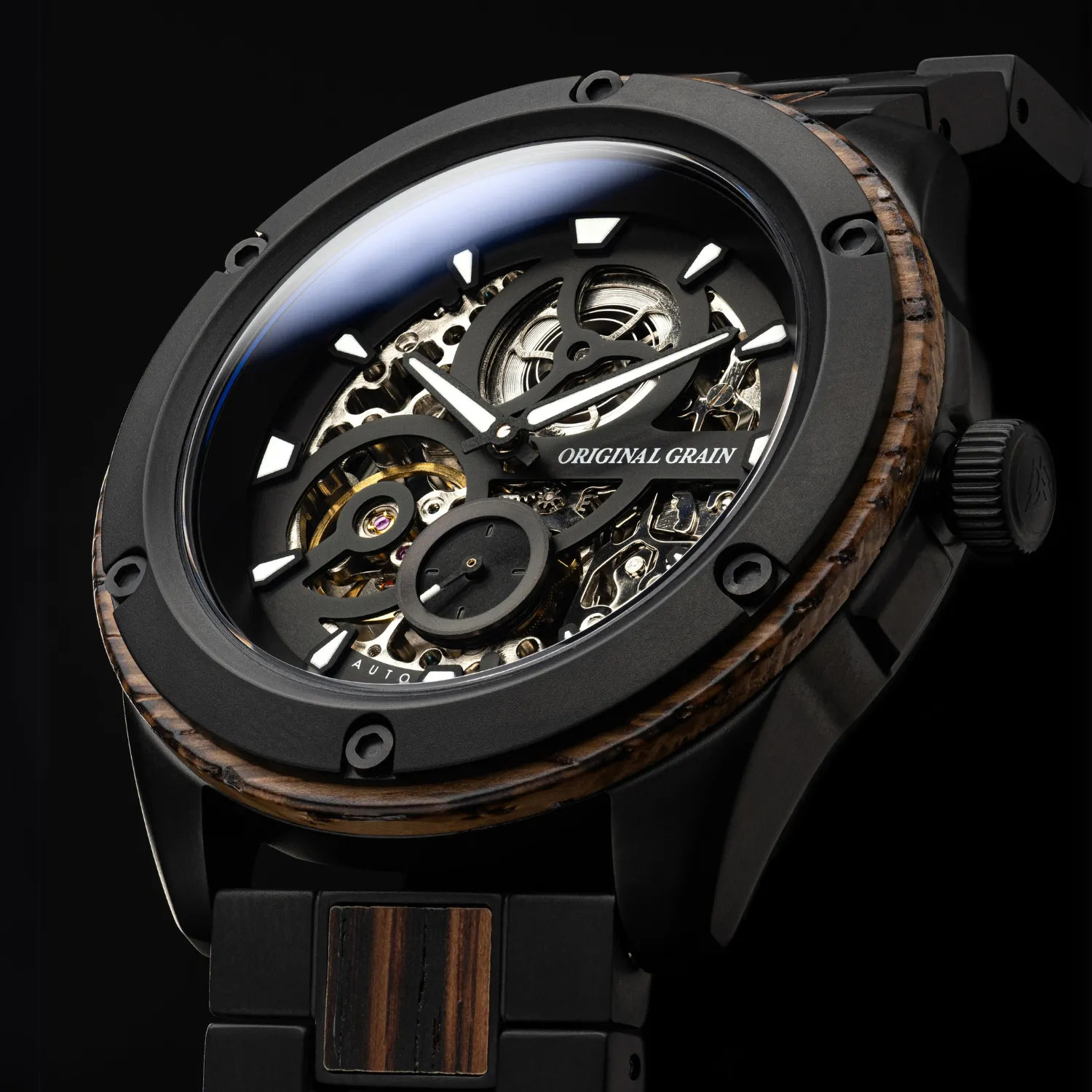 Whiskey Black Rugged Automatic 44mm sold by Original Grain product image thumbnail 2