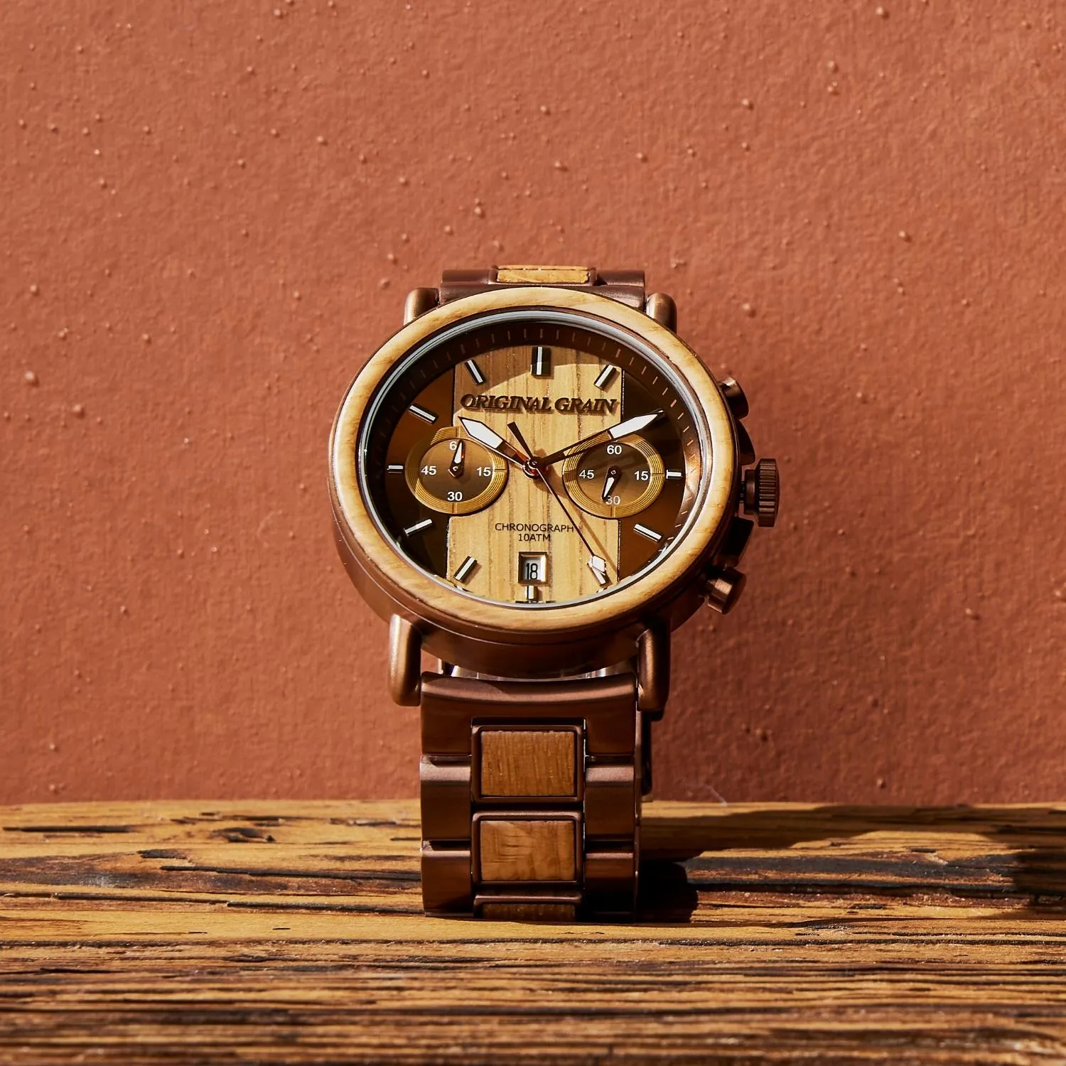 Whiskey Espresso Chrono 44mm sold by Original Grain product image thumbnail 3