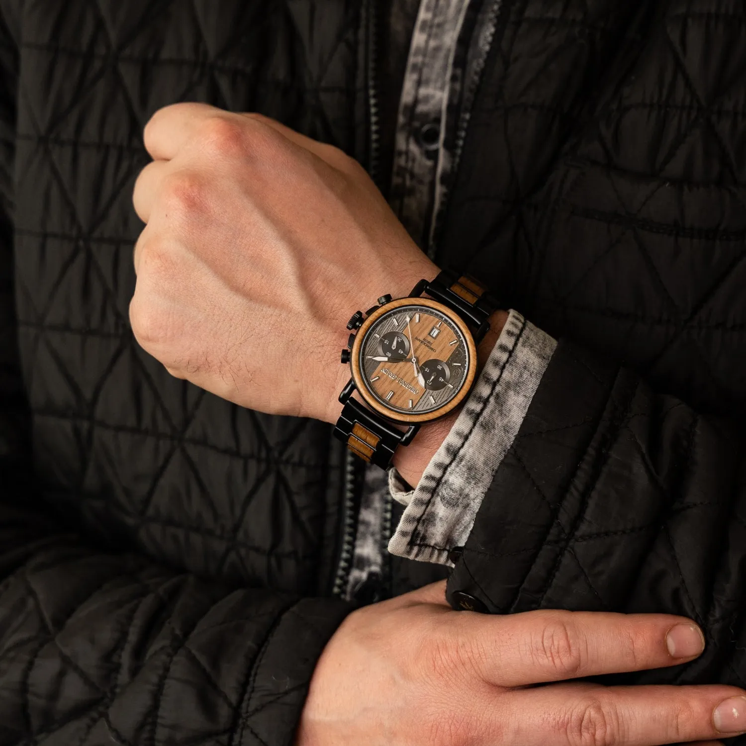 Whiskey Black Chrono 44mm sold by Original Grain product image thumbnail 5