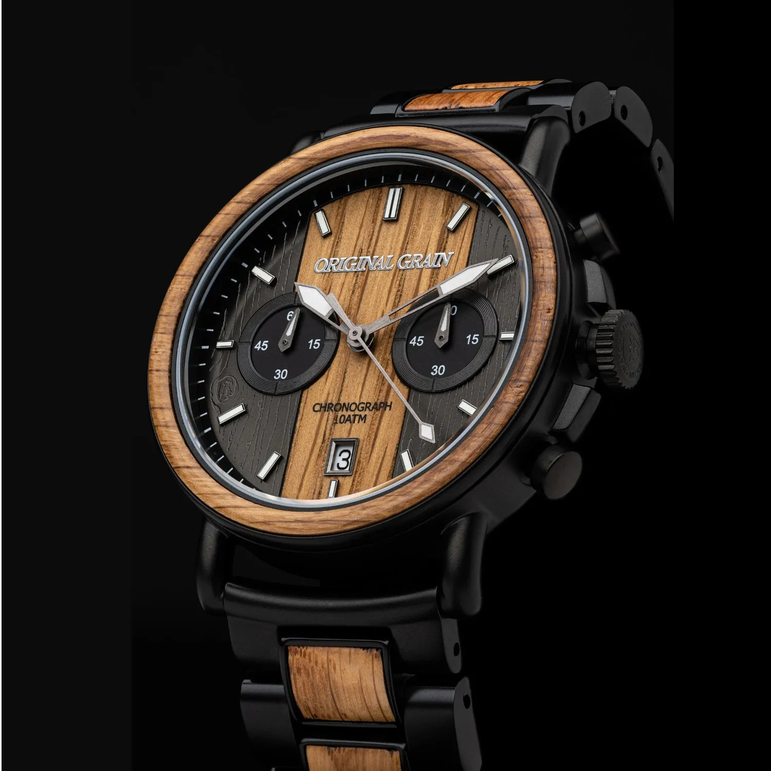 Whiskey Black Chrono 44mm sold by Original Grain product image thumbnail 3