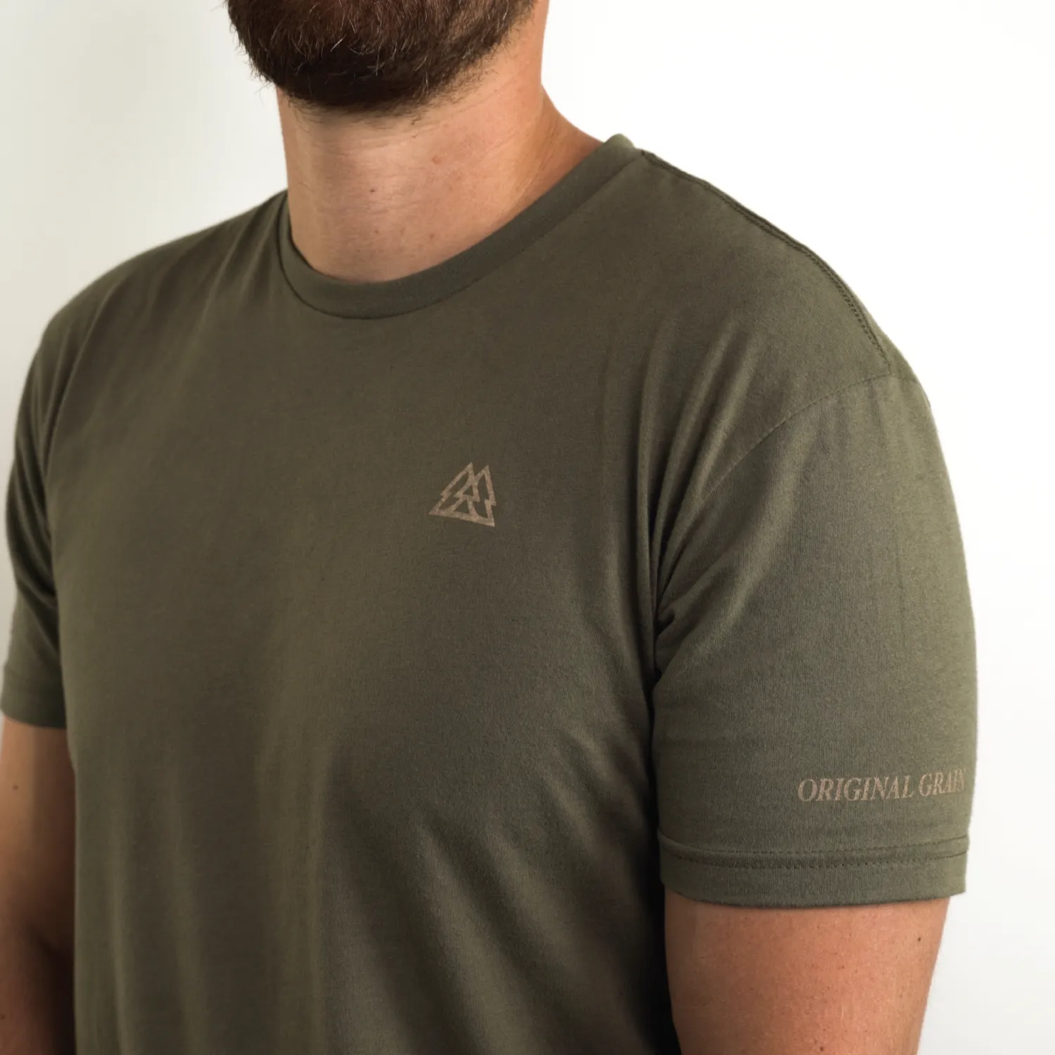 Olive Original Grain T-Shirt sold by Original Grain product image thumbnail 2
