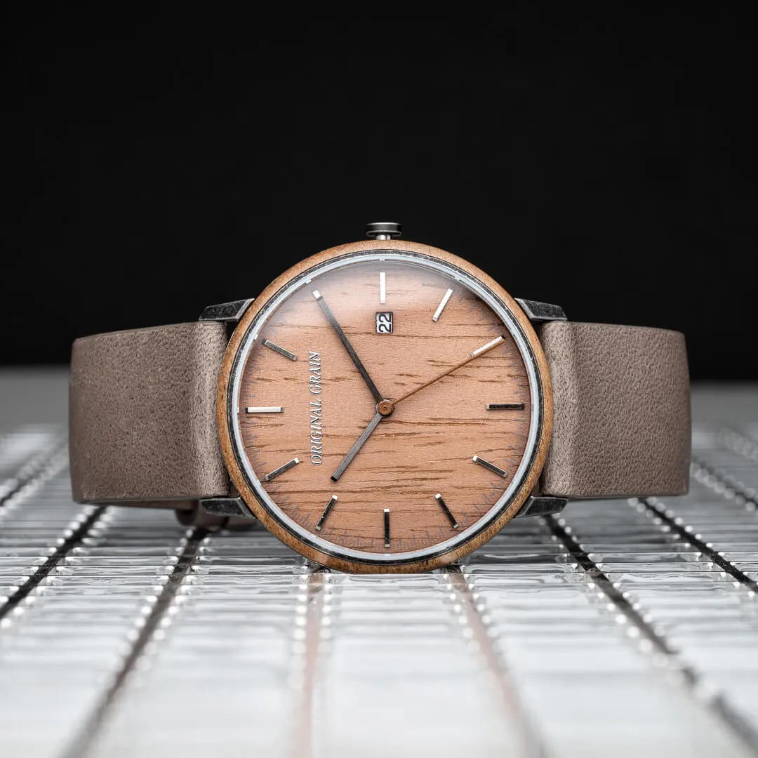 Koa Stonewashed Steel Modern Minimal 40mm sold by Original Grain product image thumbnail 2