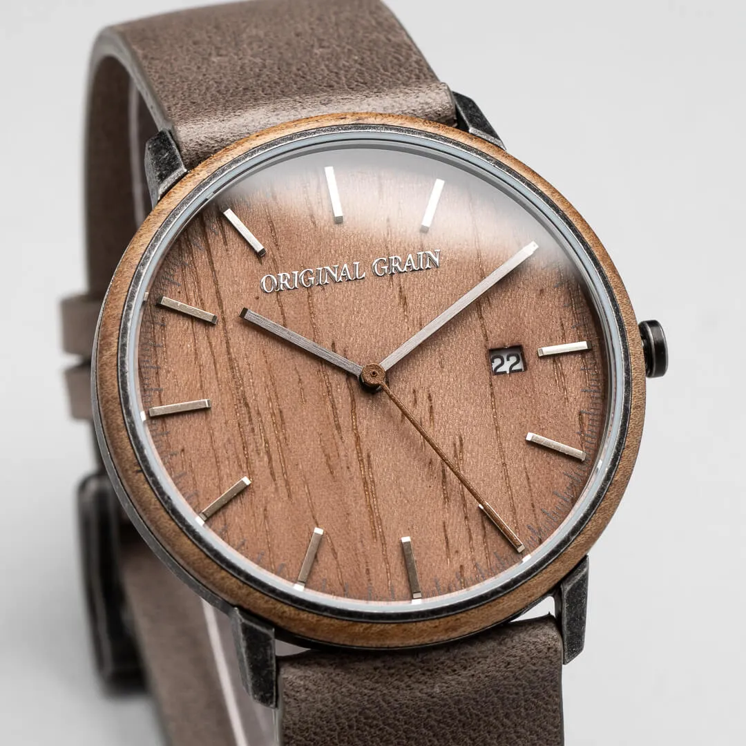 Koa Stonewashed Steel Modern Minimal 40mm sold by Original Grain product image thumbnail 5