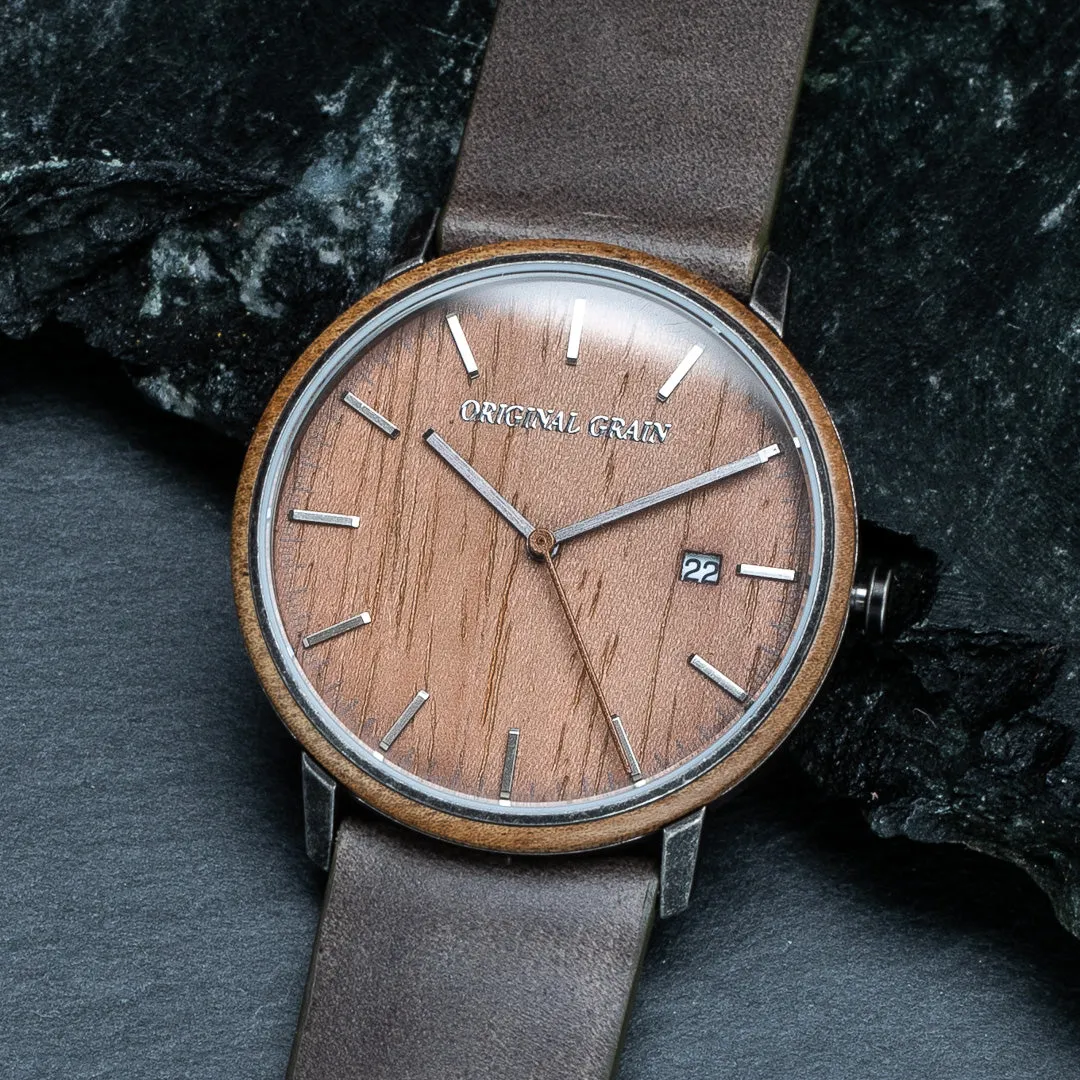 Koa Stonewashed Steel Modern Minimal 40mm sold by Original Grain product image thumbnail 4