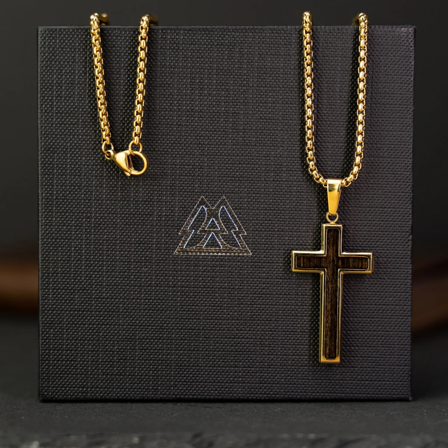 Ebony Gold Cross Necklace sold by Original Grain product image thumbnail 4