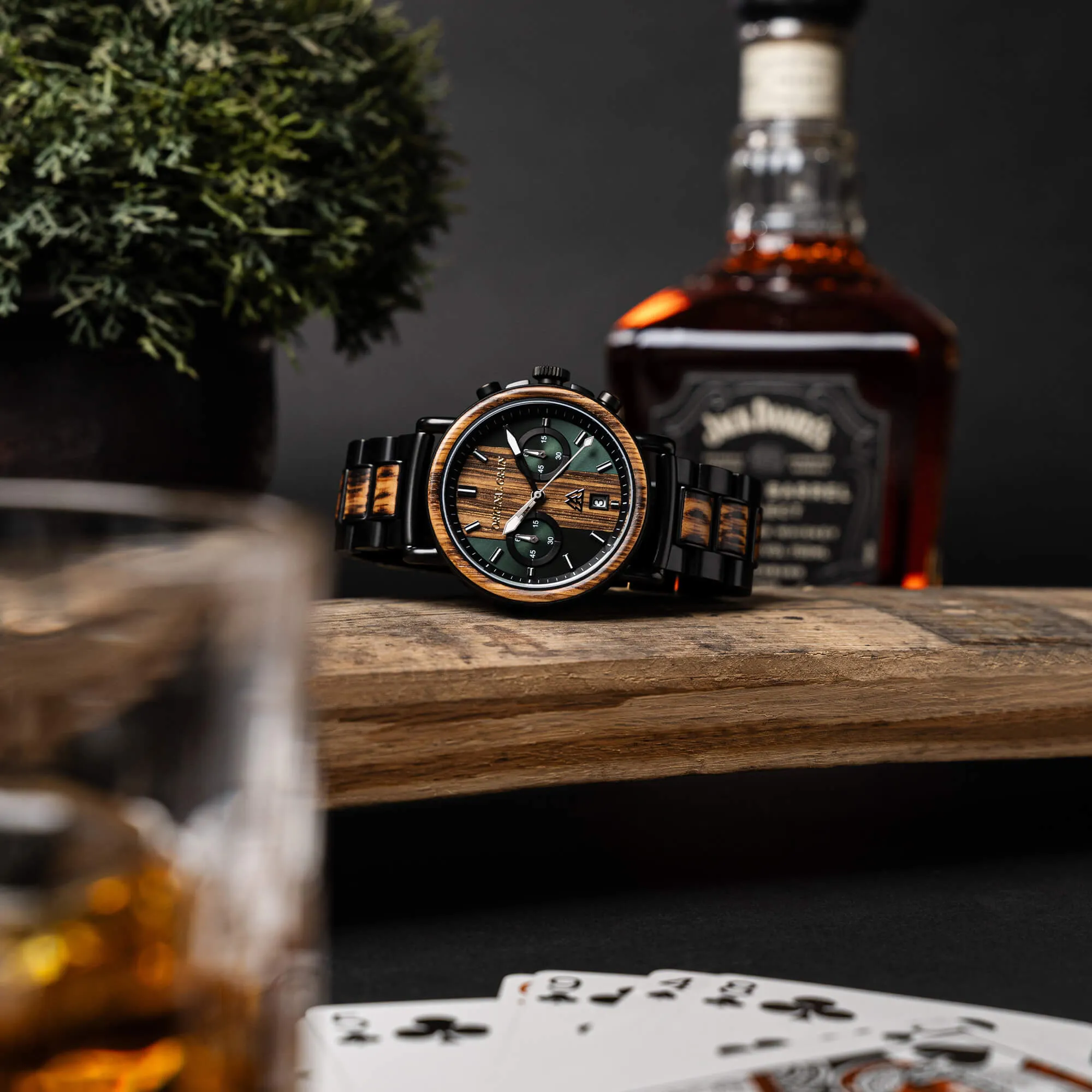 Charred Whiskey Green Chrono 44mm sold by Original Grain product image thumbnail 4