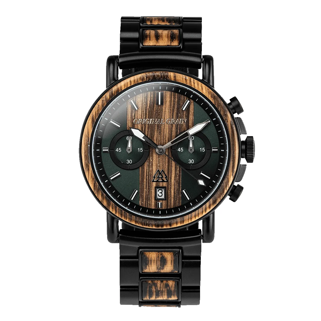 Charred Whiskey Green Chrono 44mm sold by Original Grain