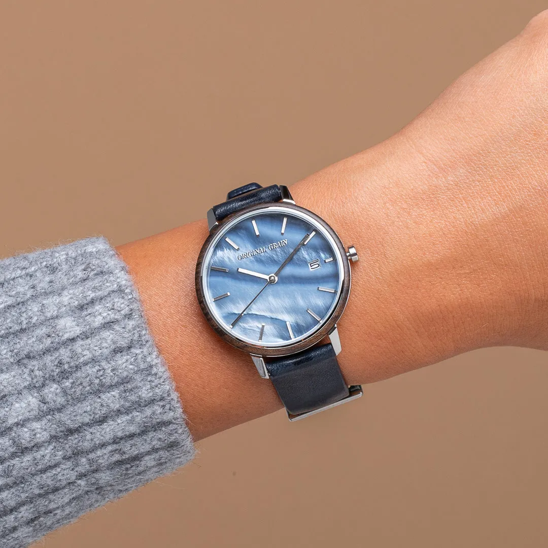 Ebony Stainless Steel Mother of Pearl Modern Minimal 36mm sold by Original Grain product image thumbnail 3